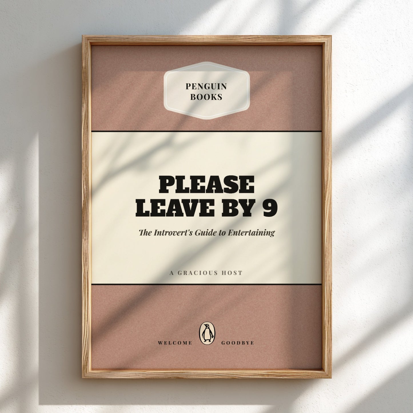 Framed book cover with 'Penguin Books' logo and text on a light background