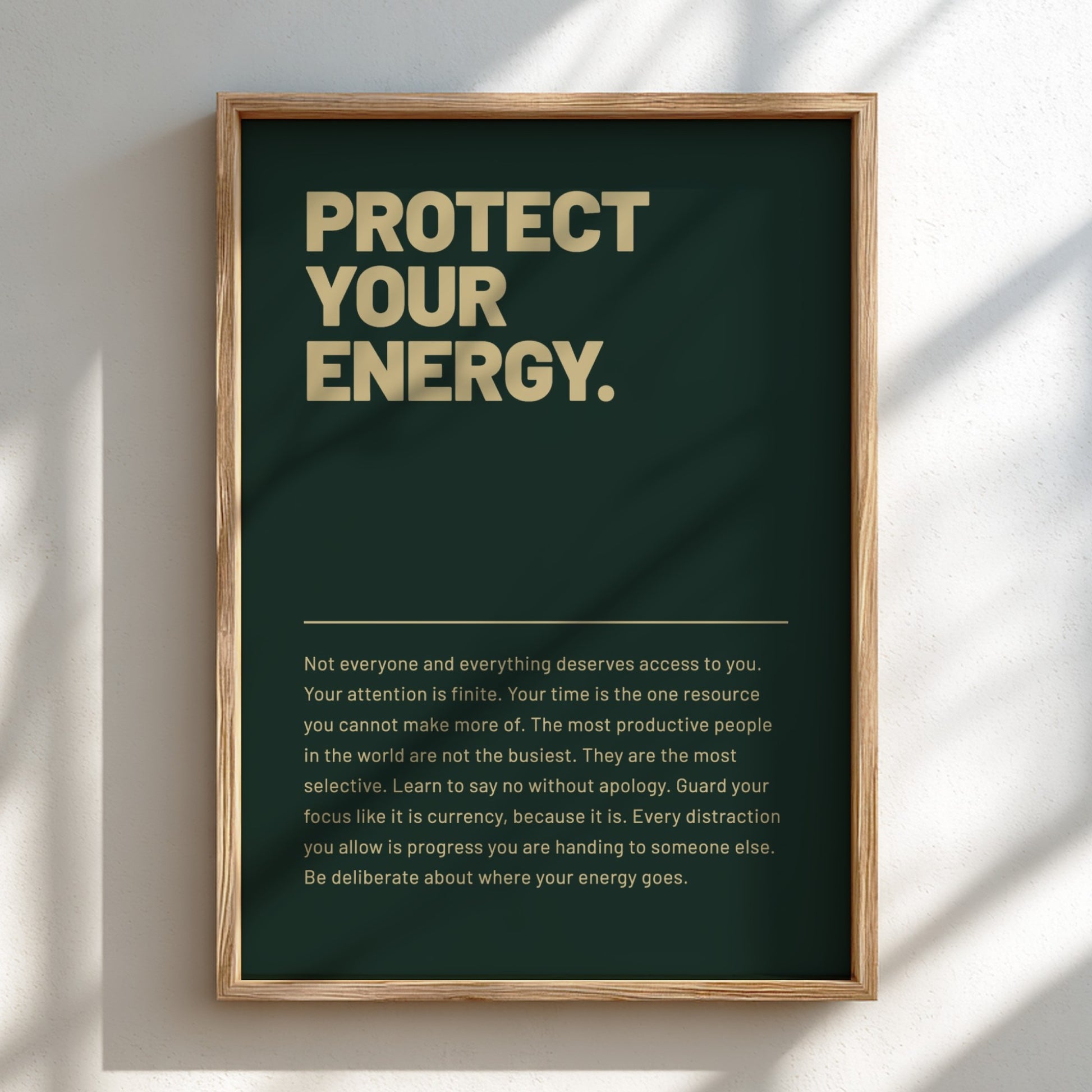 Motivational poster featuring bold typography and minimalist design 