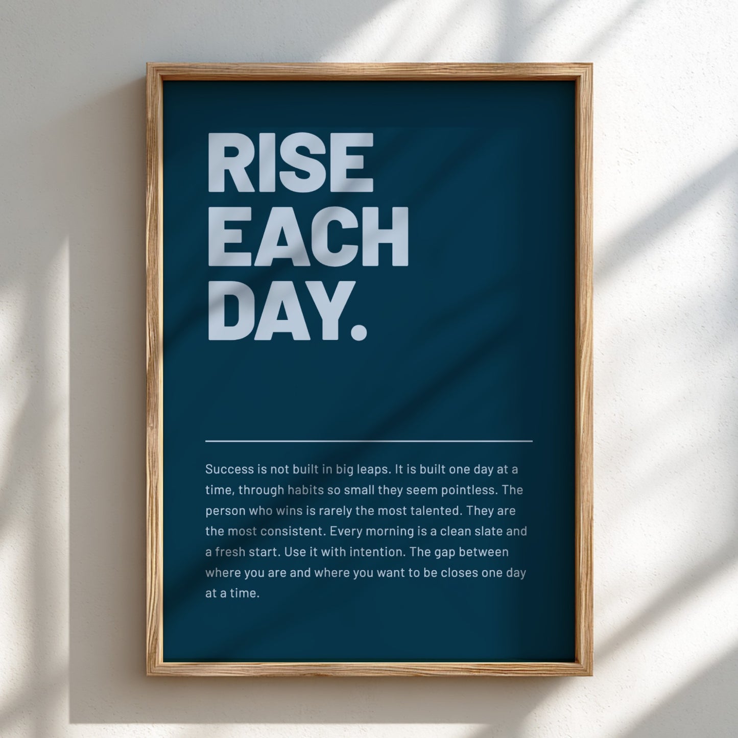 Motivational poster featuring bold typography and minimalist design 