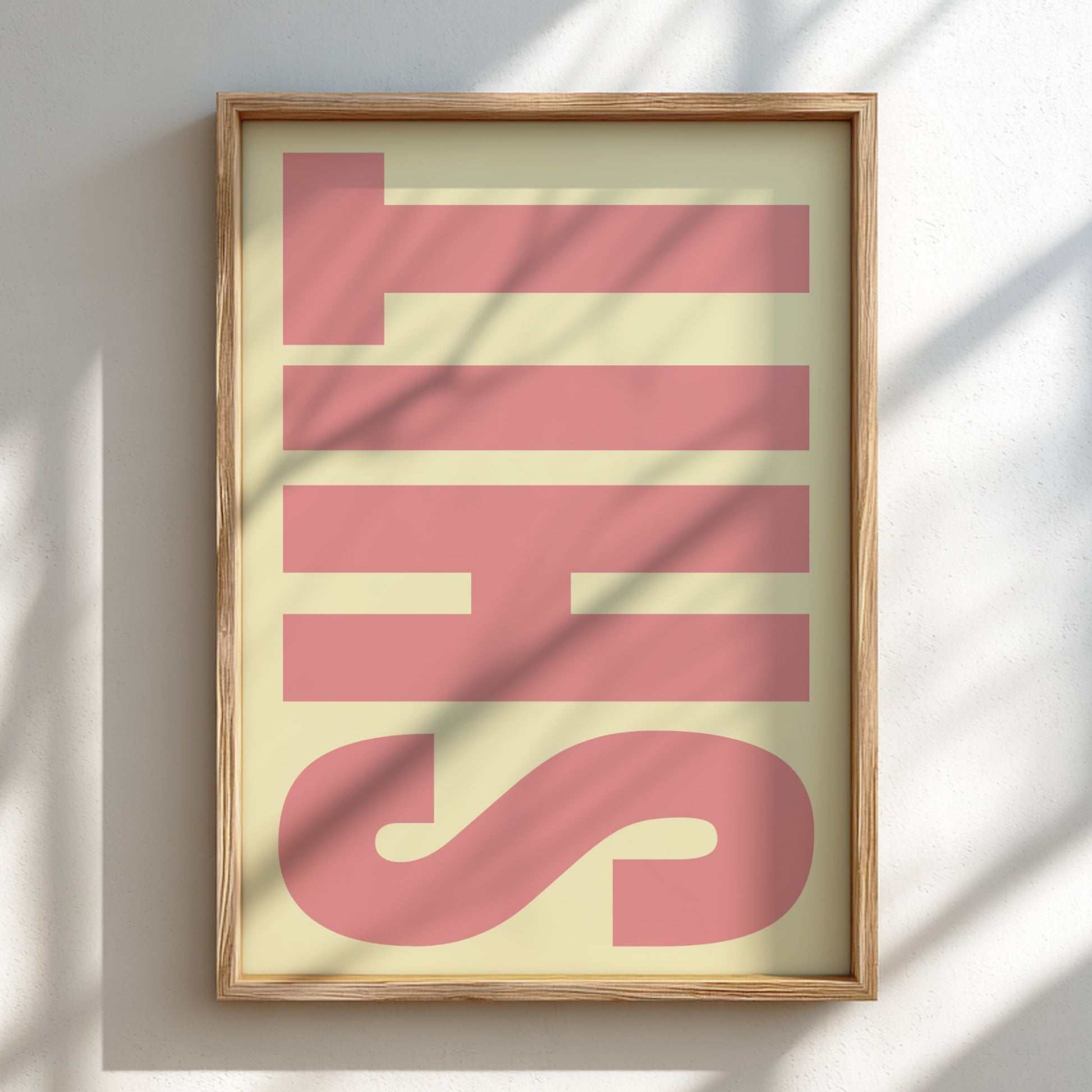 Poster featuring bold typography, modern wall art for home decor