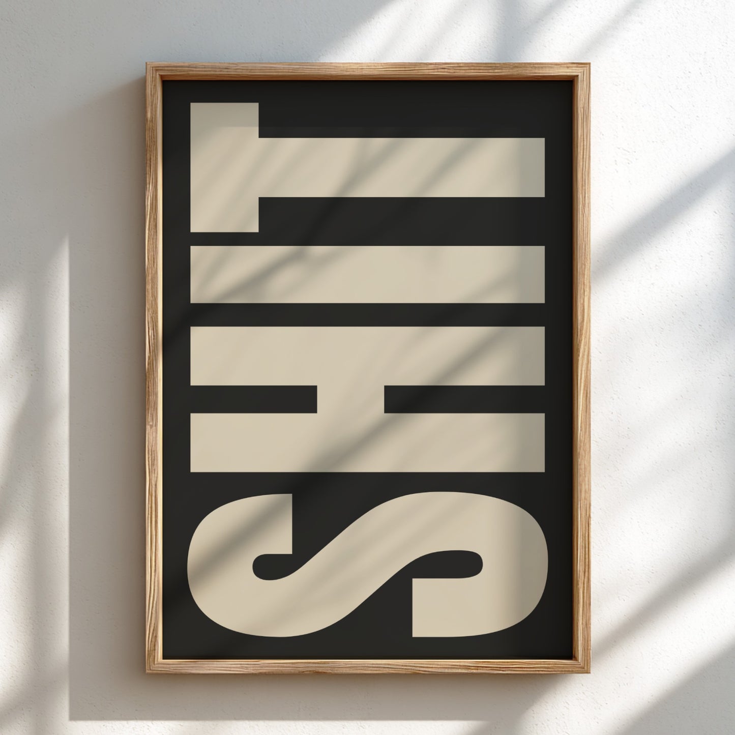 Poster featuring bold typography, modern wall art for home decor