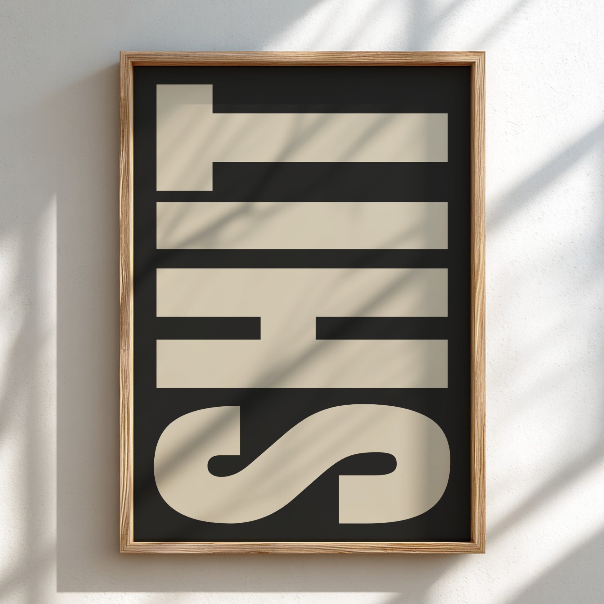 Poster featuring bold typography, modern wall art for home decor