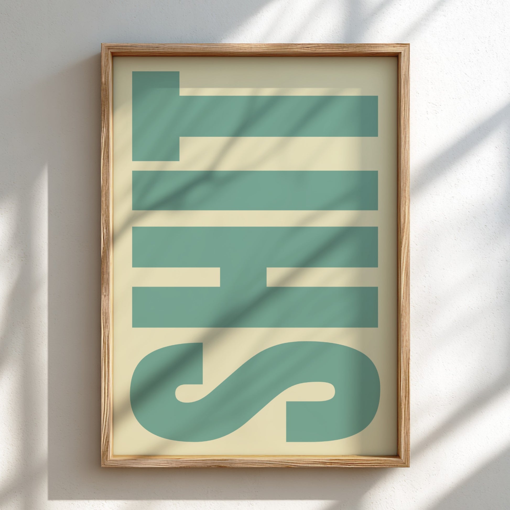 Poster featuring bold typography, modern wall art for home decor