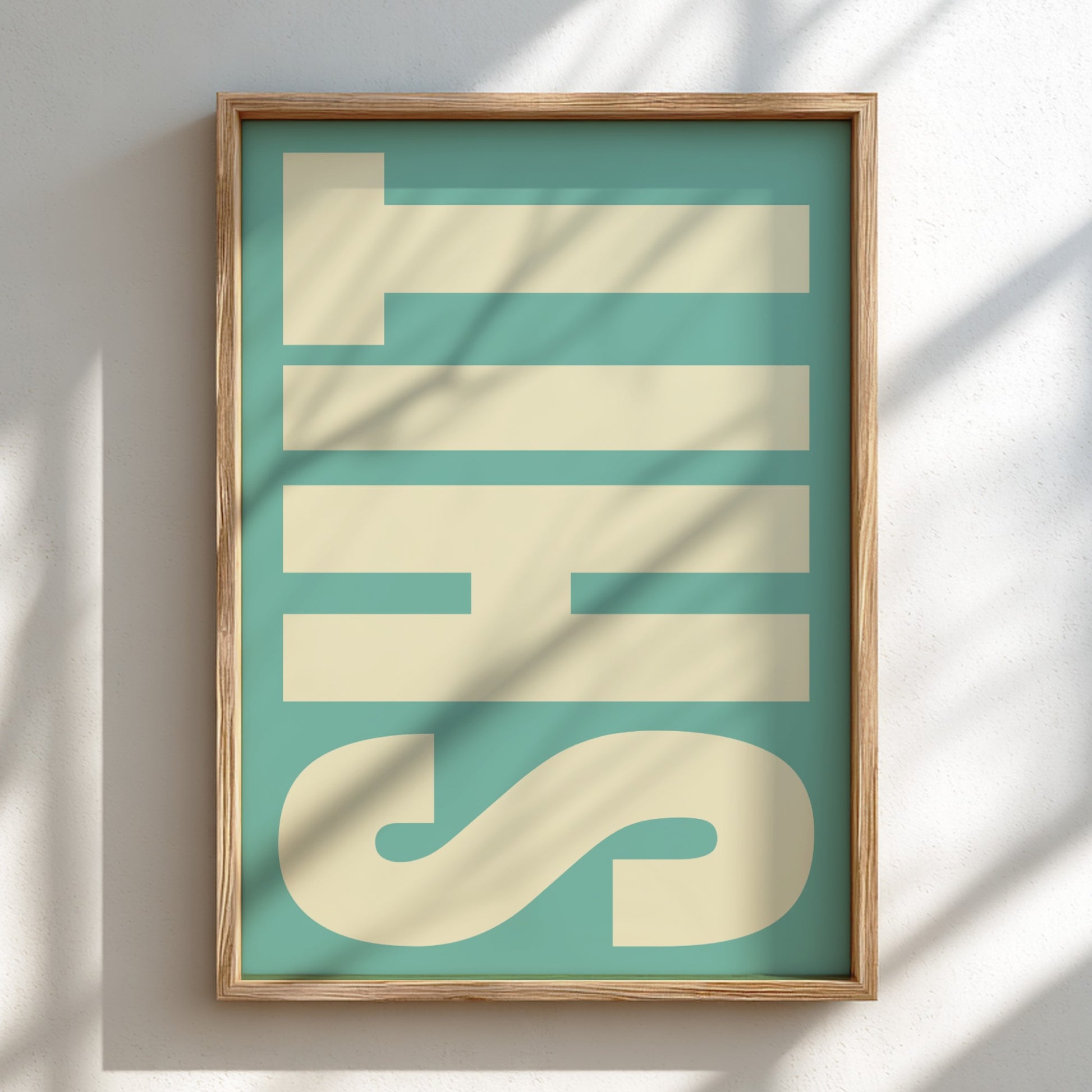 Poster featuring bold typography, modern wall art for home decor