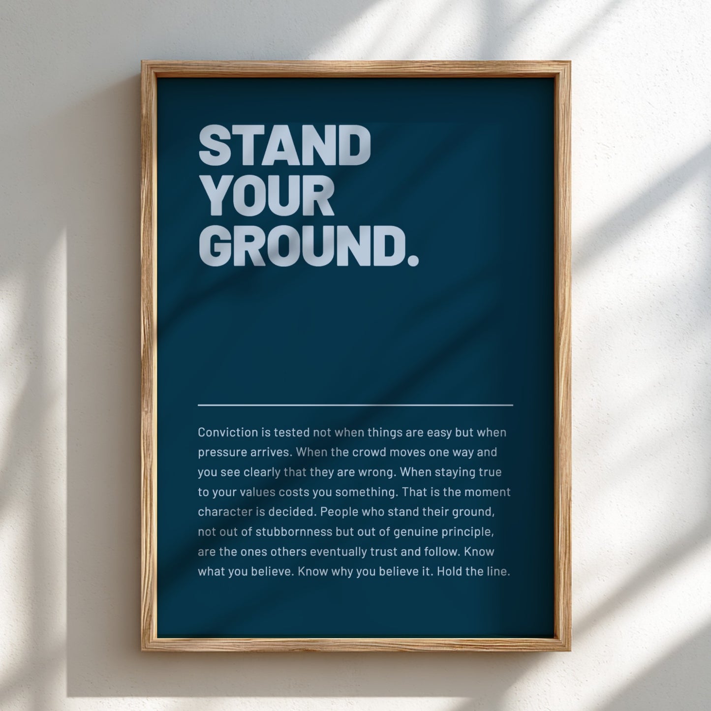 Motivational poster featuring bold typography and minimalist design 