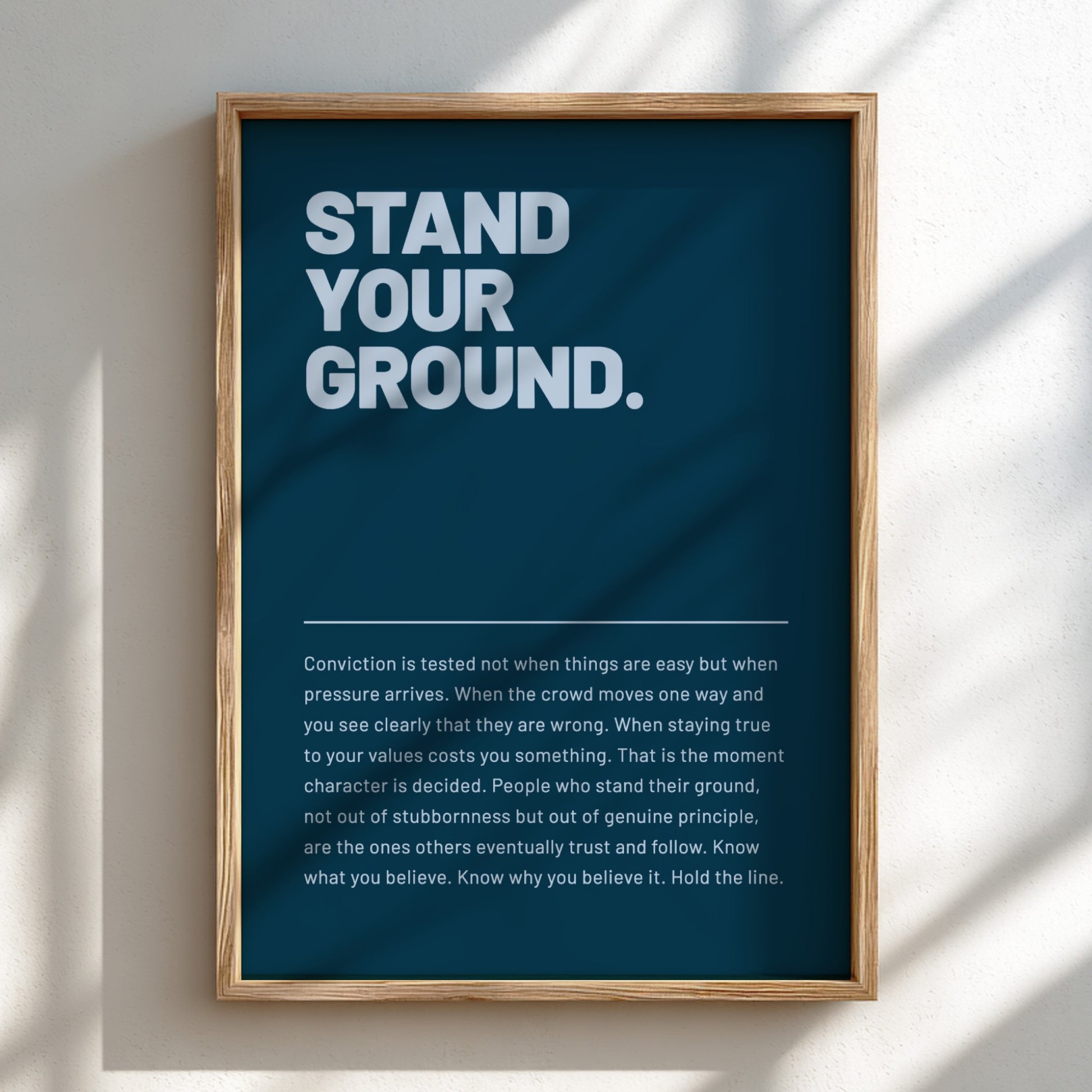 Motivational poster featuring bold typography and minimalist design 