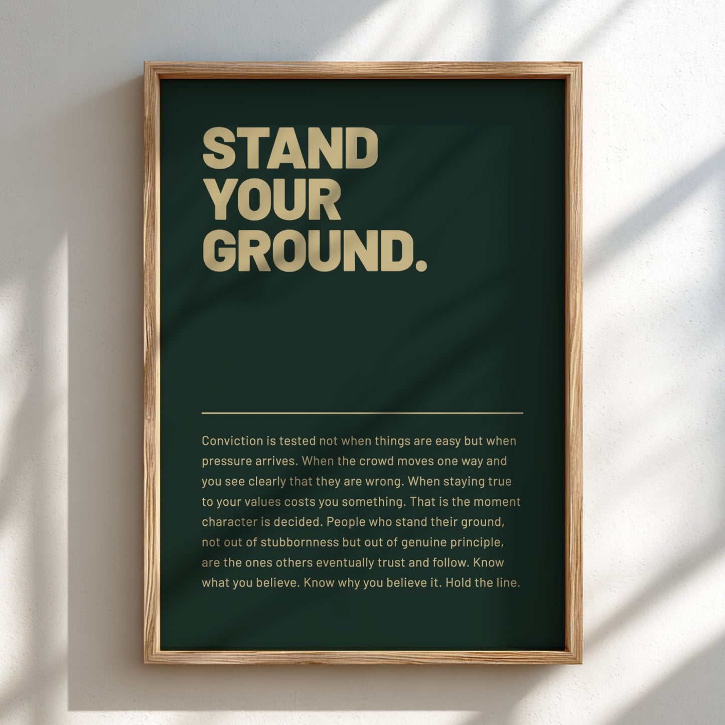 Motivational poster featuring bold typography and minimalist design 
