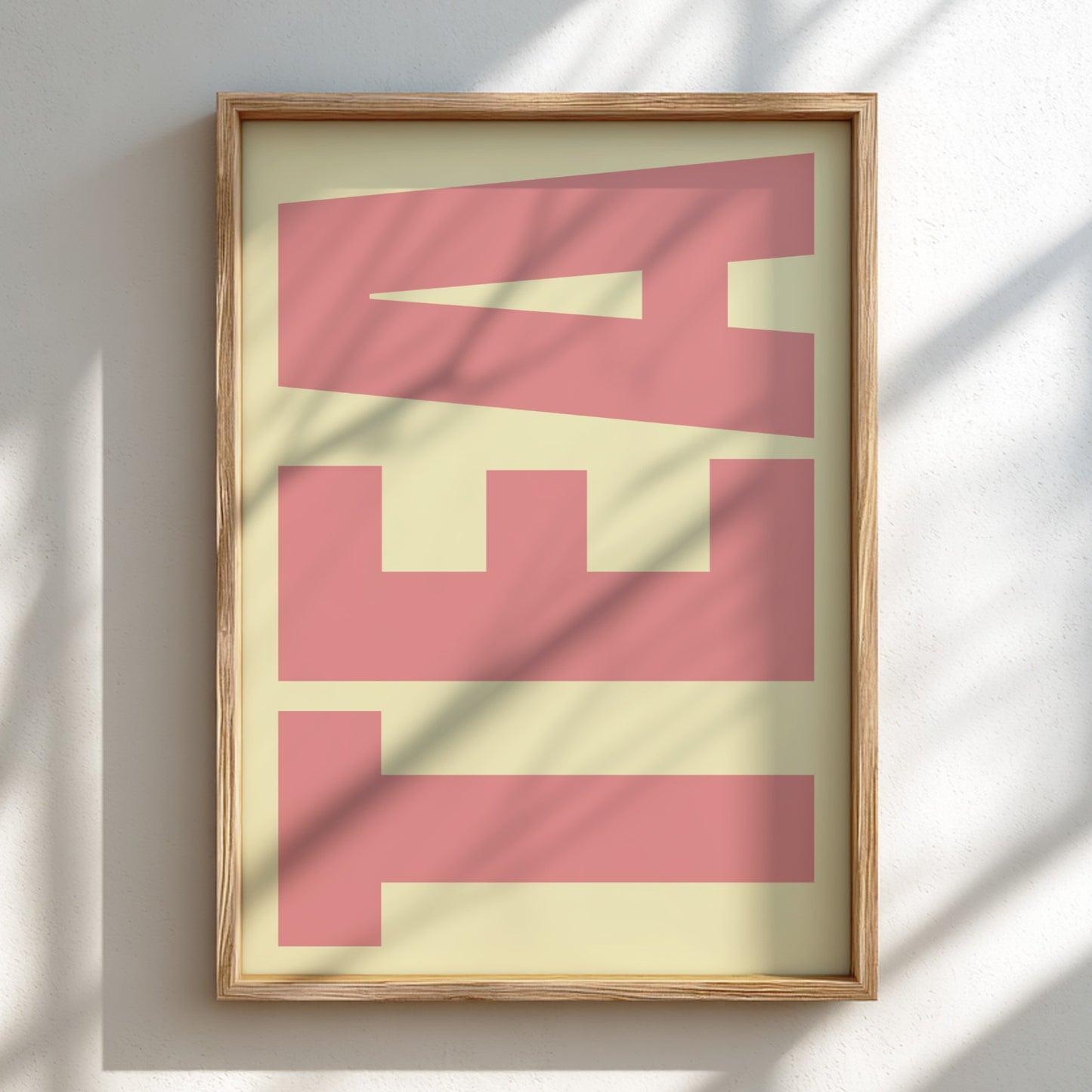 tea poster featuring bold typography and minimalist design in neutral colors