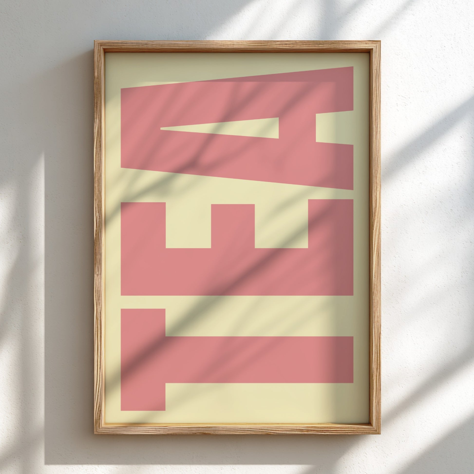 tea poster featuring bold typography and minimalist design in neutral colors