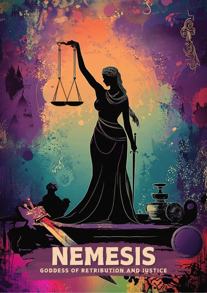 Nemesis Goddess Poster, Goddess of retribution and Justice