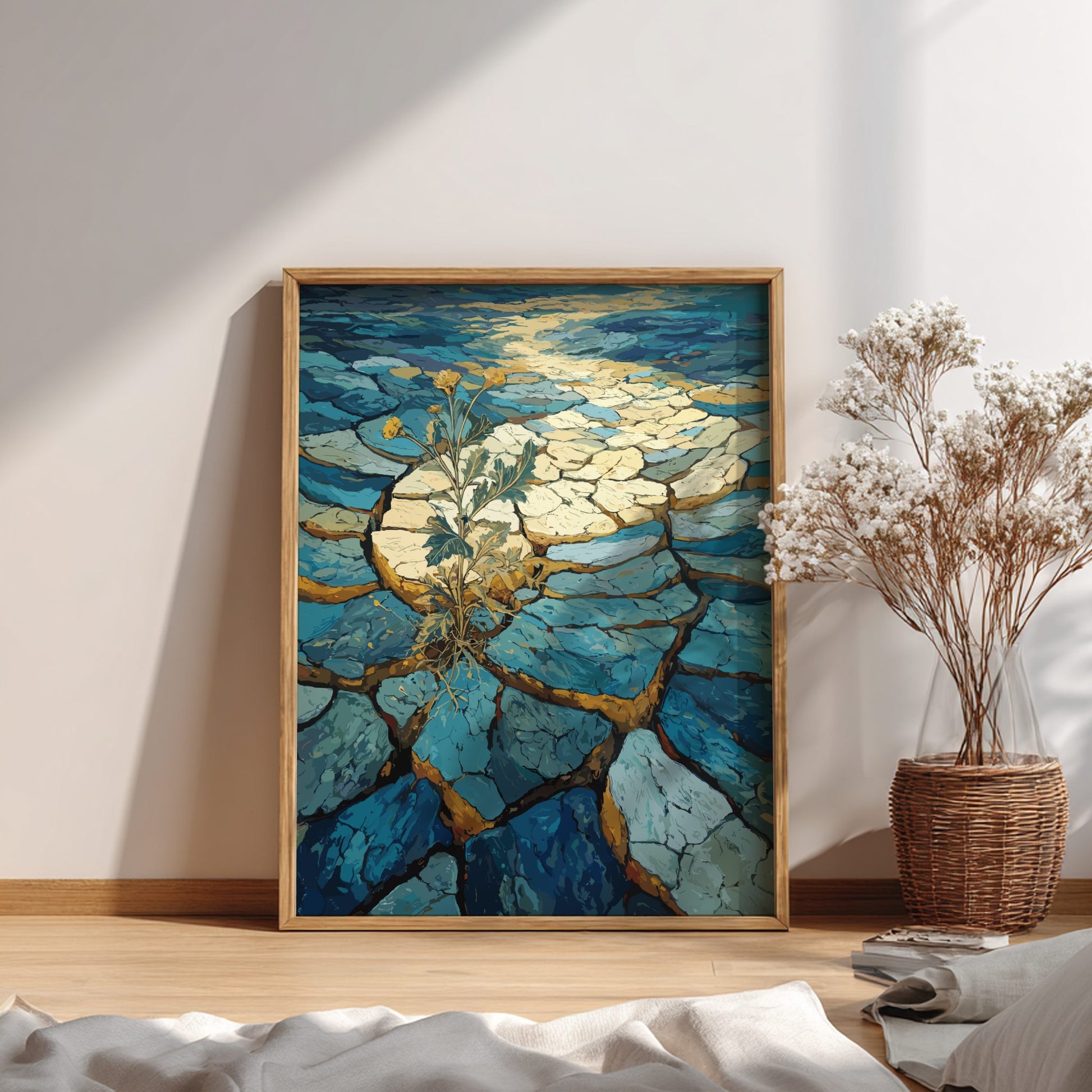 New Growth - Resilient Sprout Emerging from Earth Wall Art