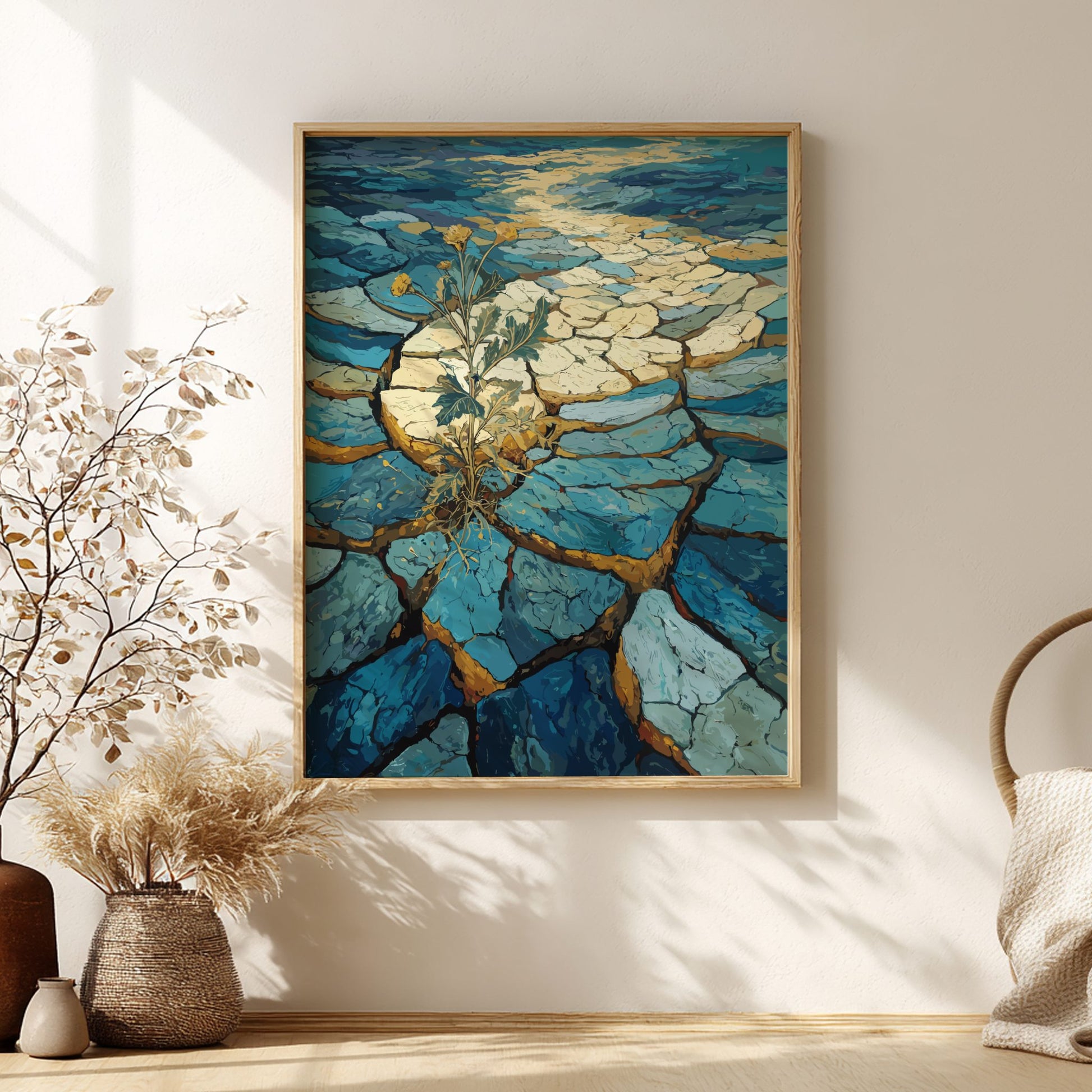 New Growth - Resilient Sprout Emerging from Earth Wall Art