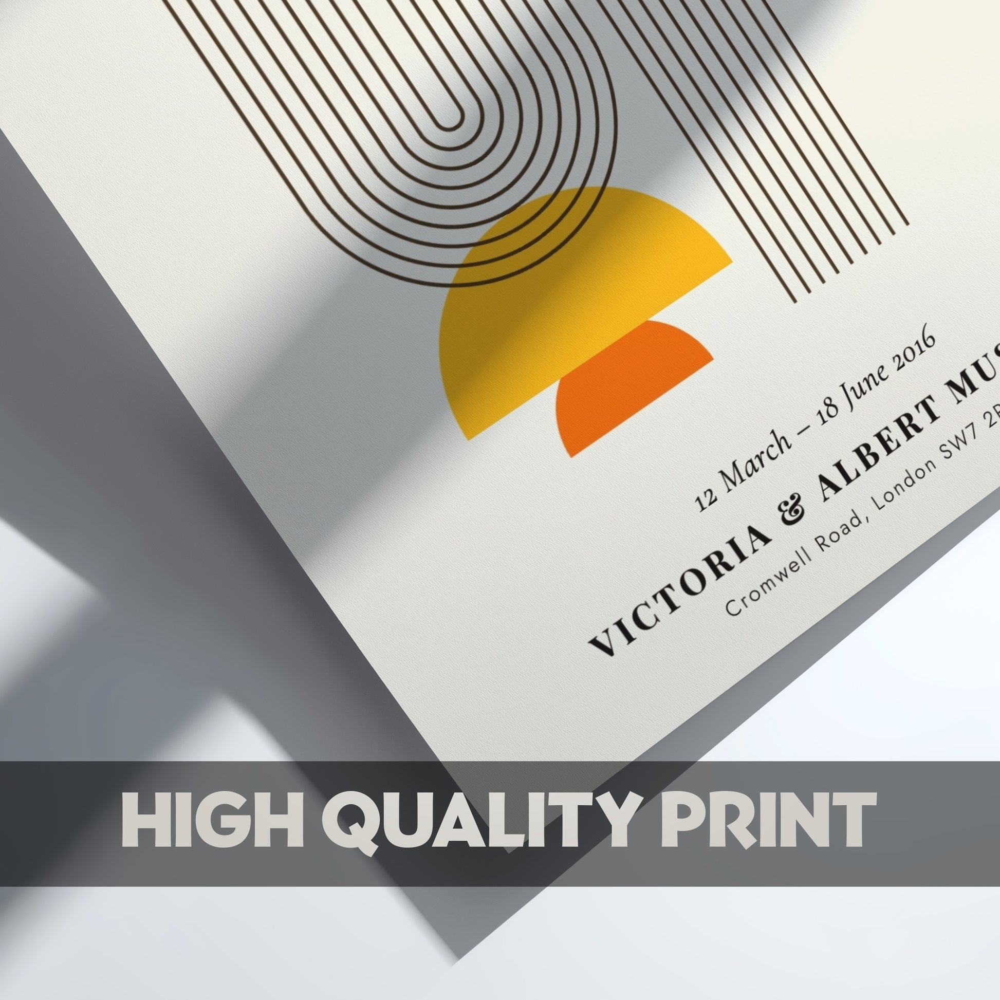 Bauhaus poster featuring new typography with geometric shapes and vibrant colors
