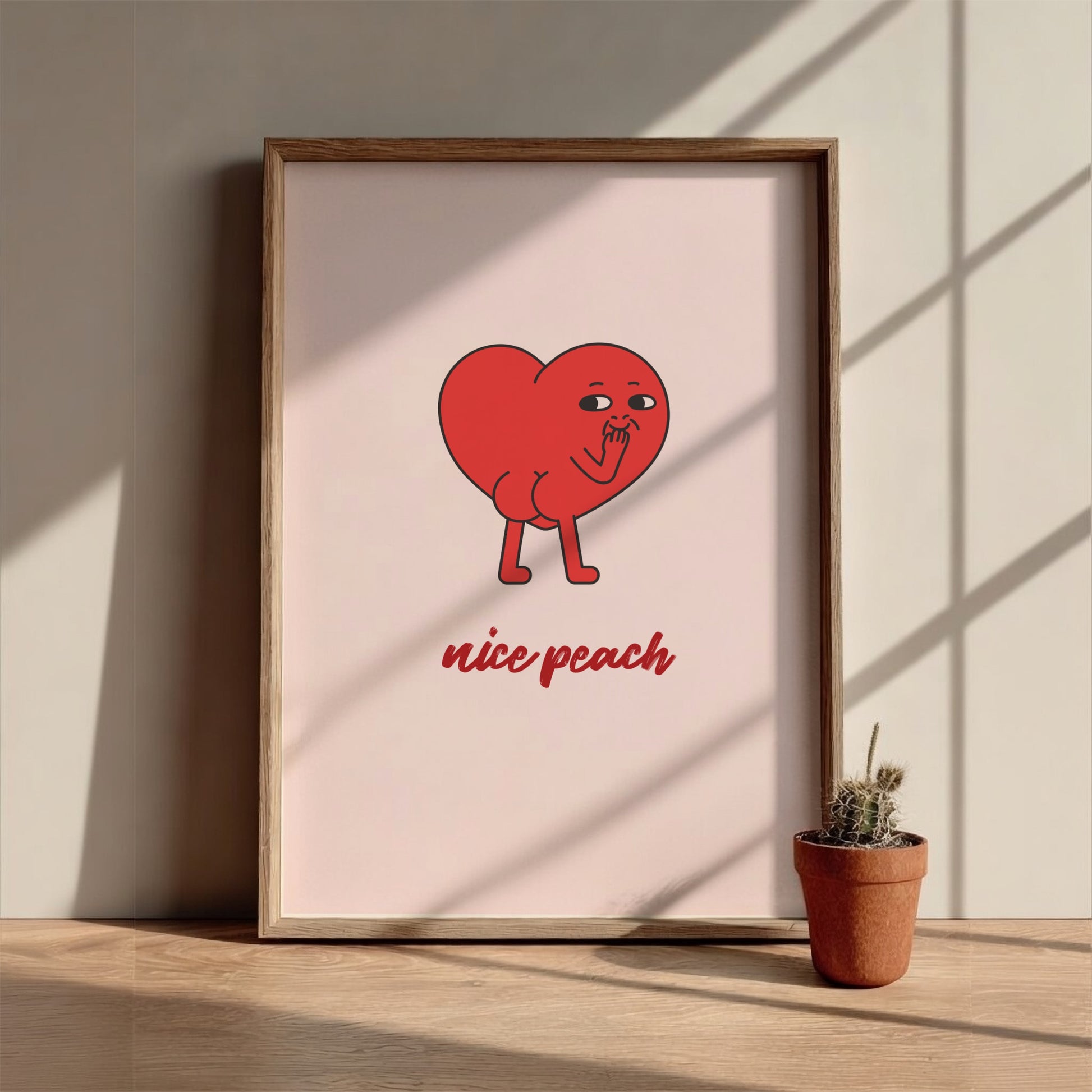 Organic Form Modern Art - The "Nice Peach" Minimalist Wall Print