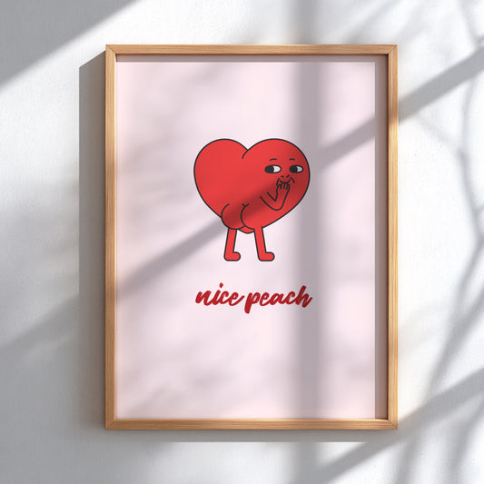 Organic Form Modern Art - The "Nice Peach" Minimalist Wall Print
