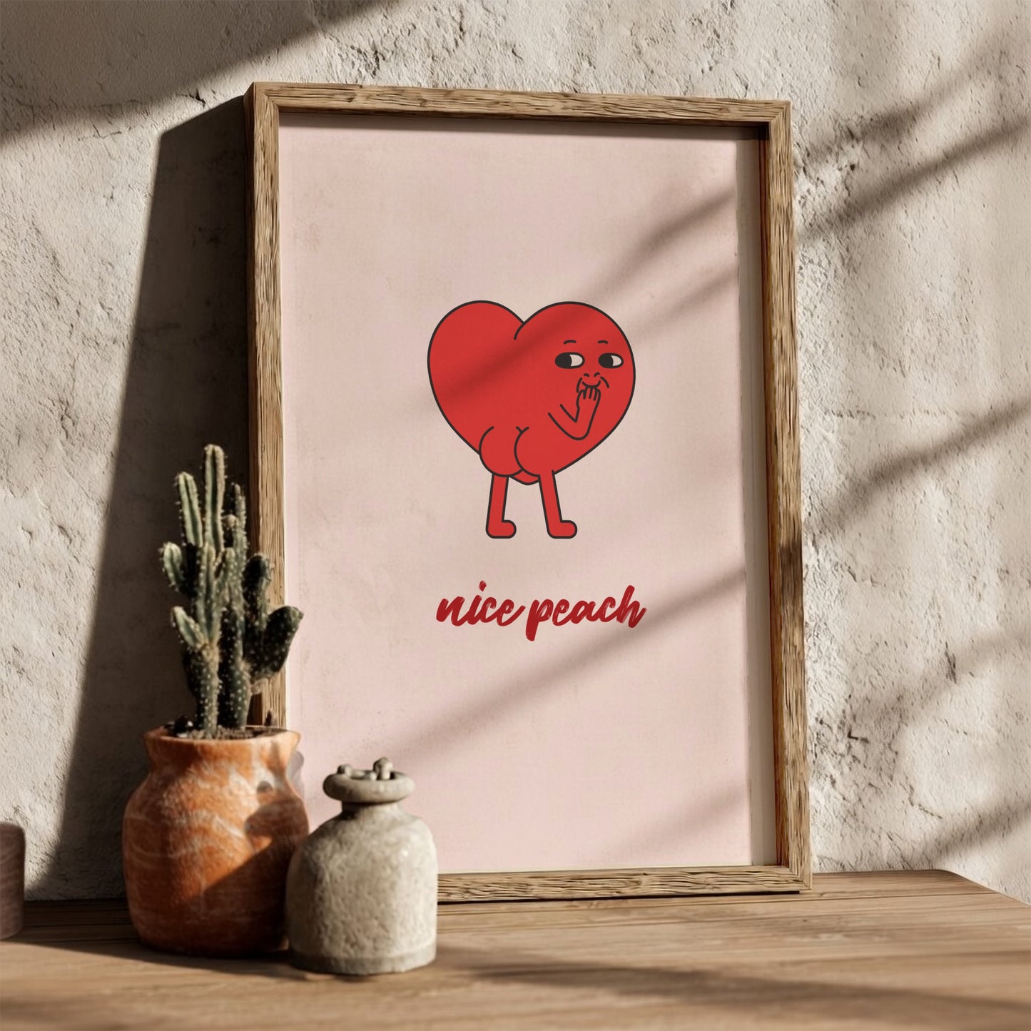 Organic Form Modern Art - The "Nice Peach" Minimalist Wall Print