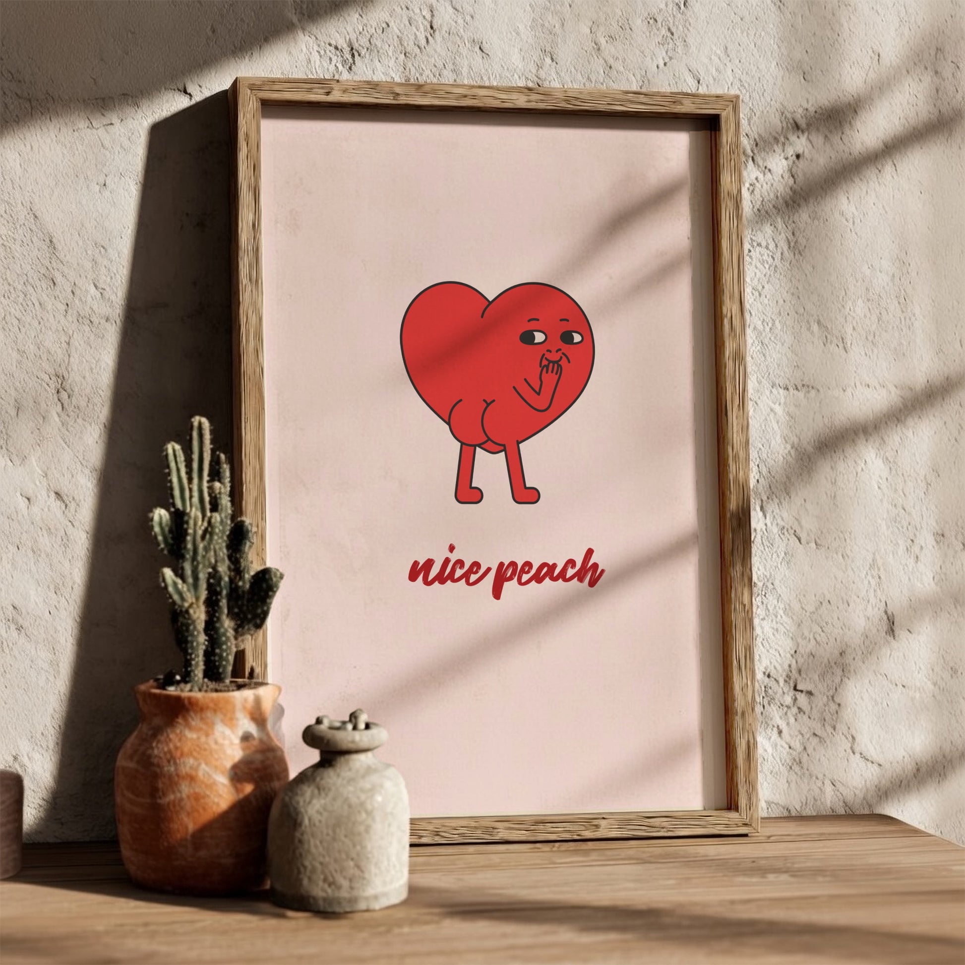 Organic Form Modern Art - The "Nice Peach" Minimalist Wall Print