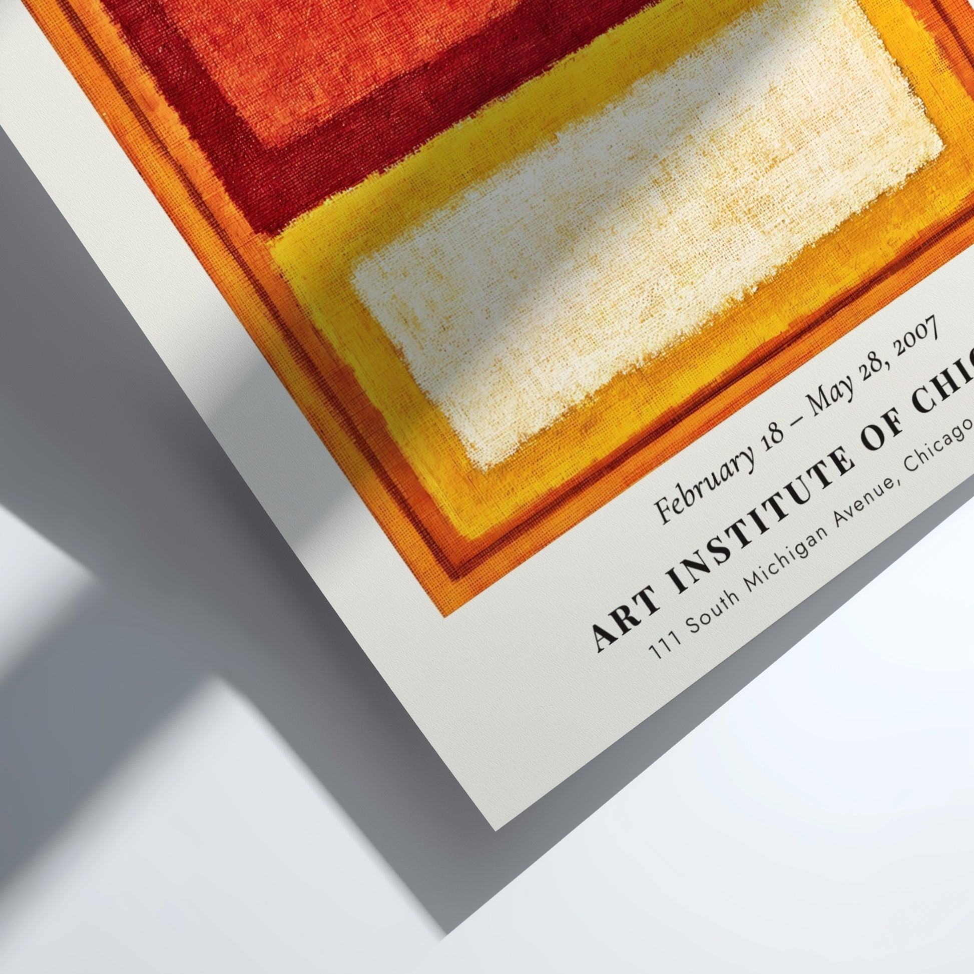 Wall art poster featuring Mark Rothko No. 14 Luminous Fields with red yellow blocks