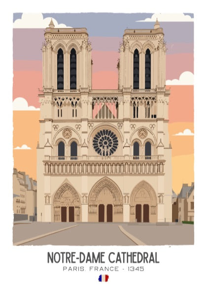 Notre-Dame Cathedral of Paris Art - The Gothic Masterpiece Wall Print