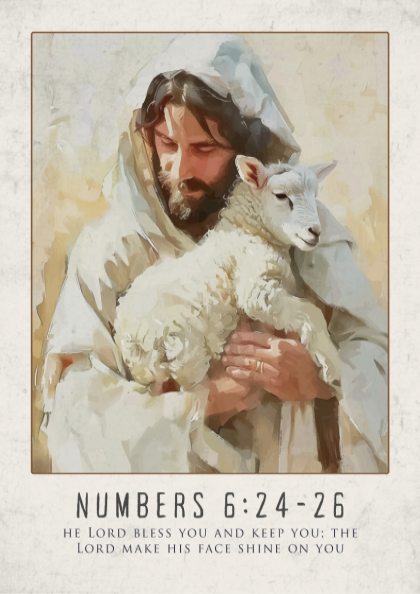 Numbers 6:24-26 Bible Verse Poster - The Priestly Blessing Wall Art