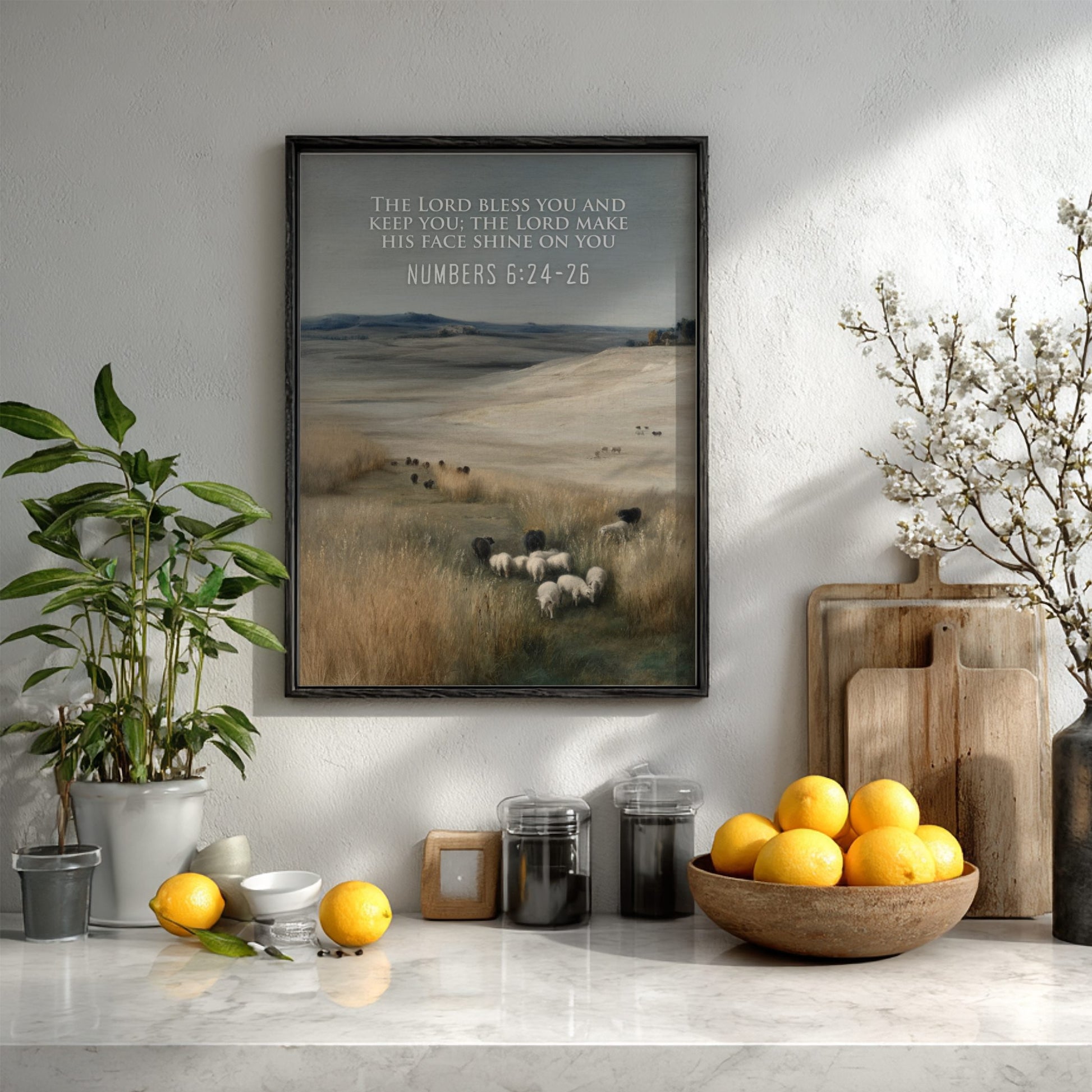 Numbers 6:24-26 Scripture Print - "The Priestly Blessing" Wall Art