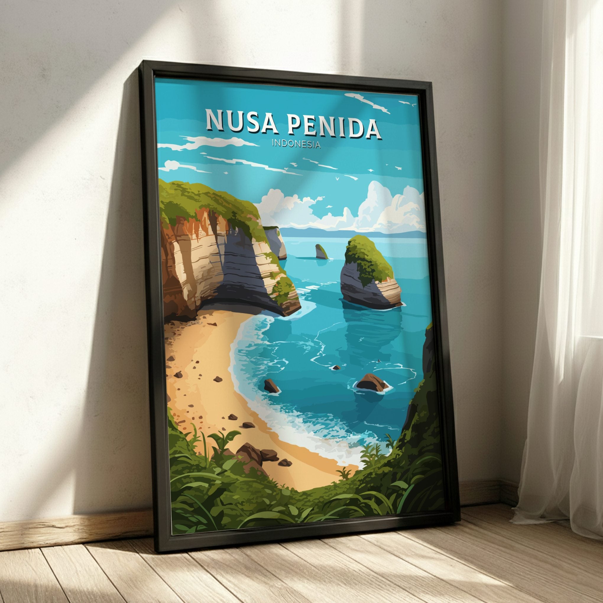 Asian NUSA PENIDA POSTER - BALI PRINT