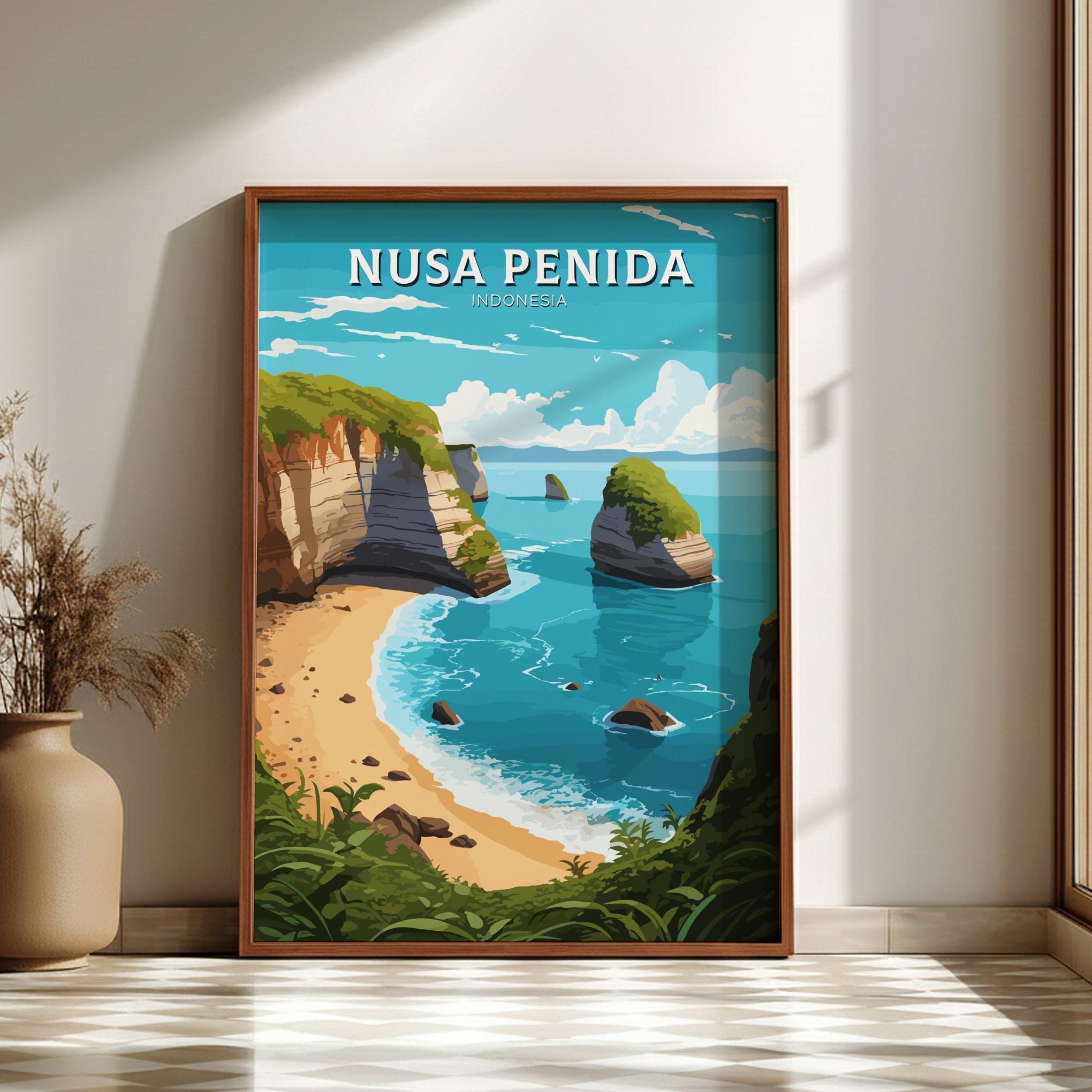 Asian NUSA PENIDA POSTER - BALI PRINT