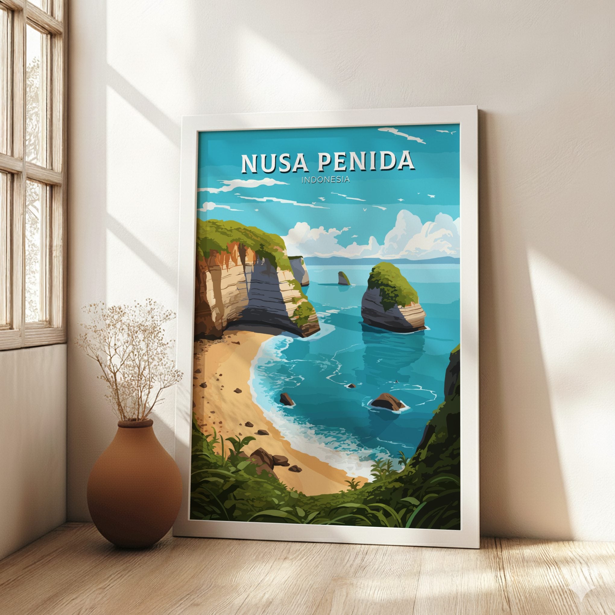 Asian NUSA PENIDA POSTER - BALI PRINT
