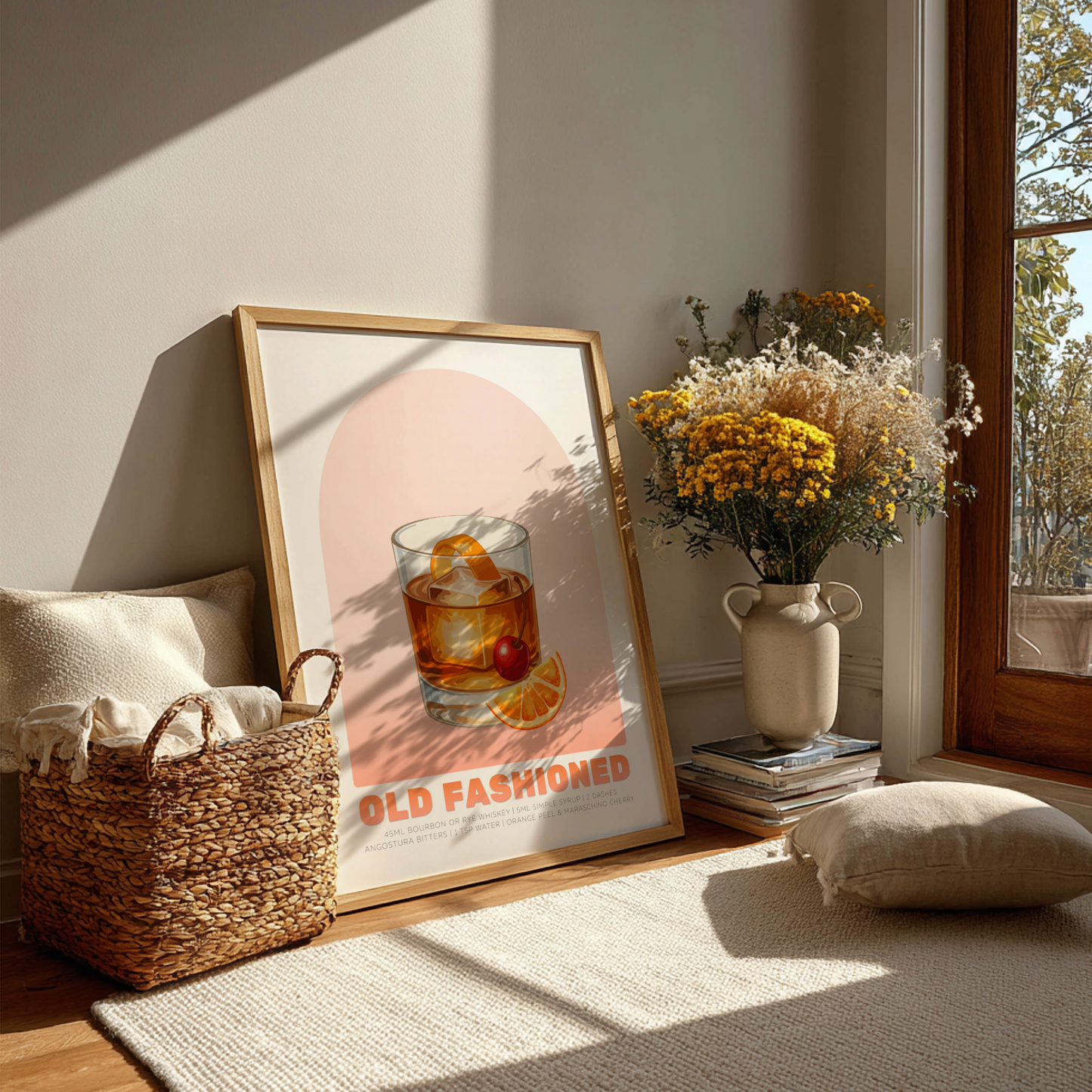 Old Fashioned Cocktail Poster - Drinks Wall Art