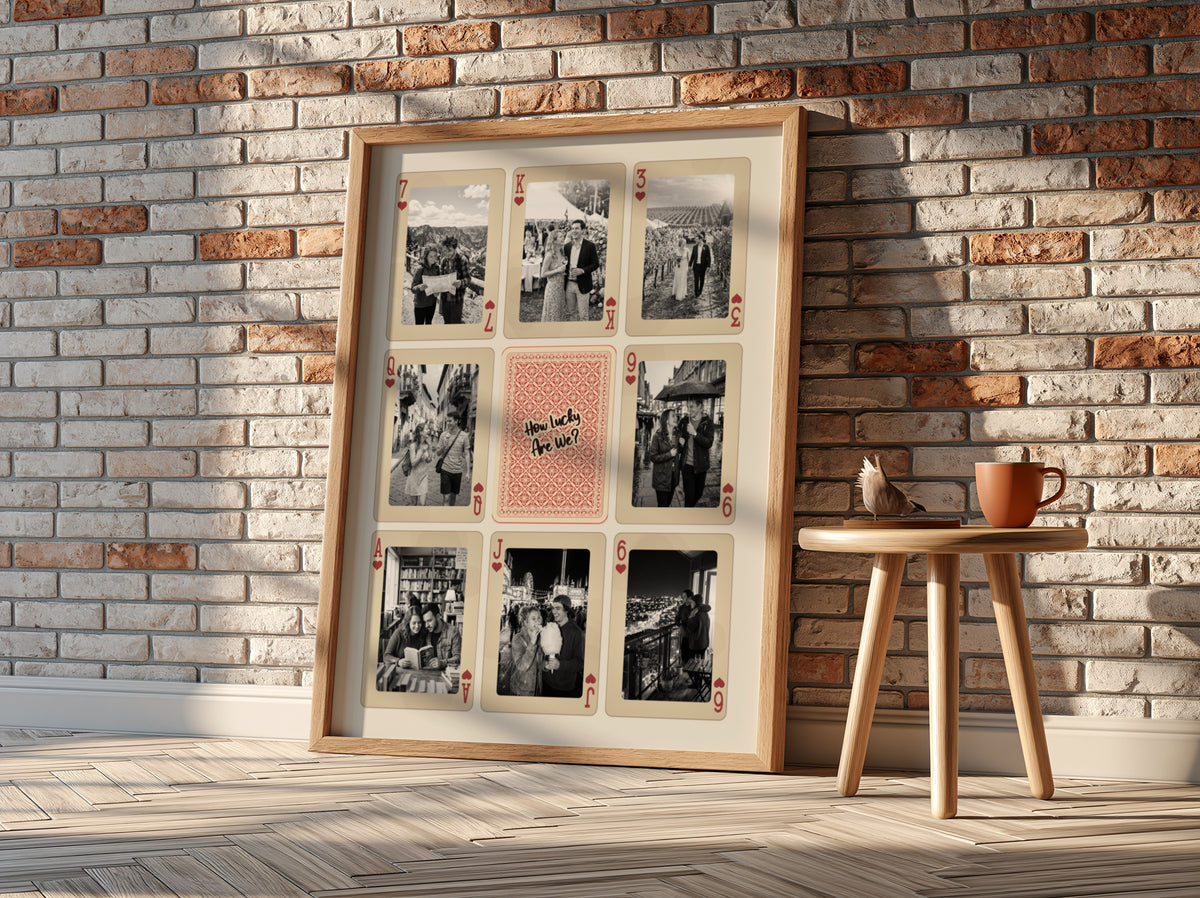 Personalised Couples Playing Card Poster
