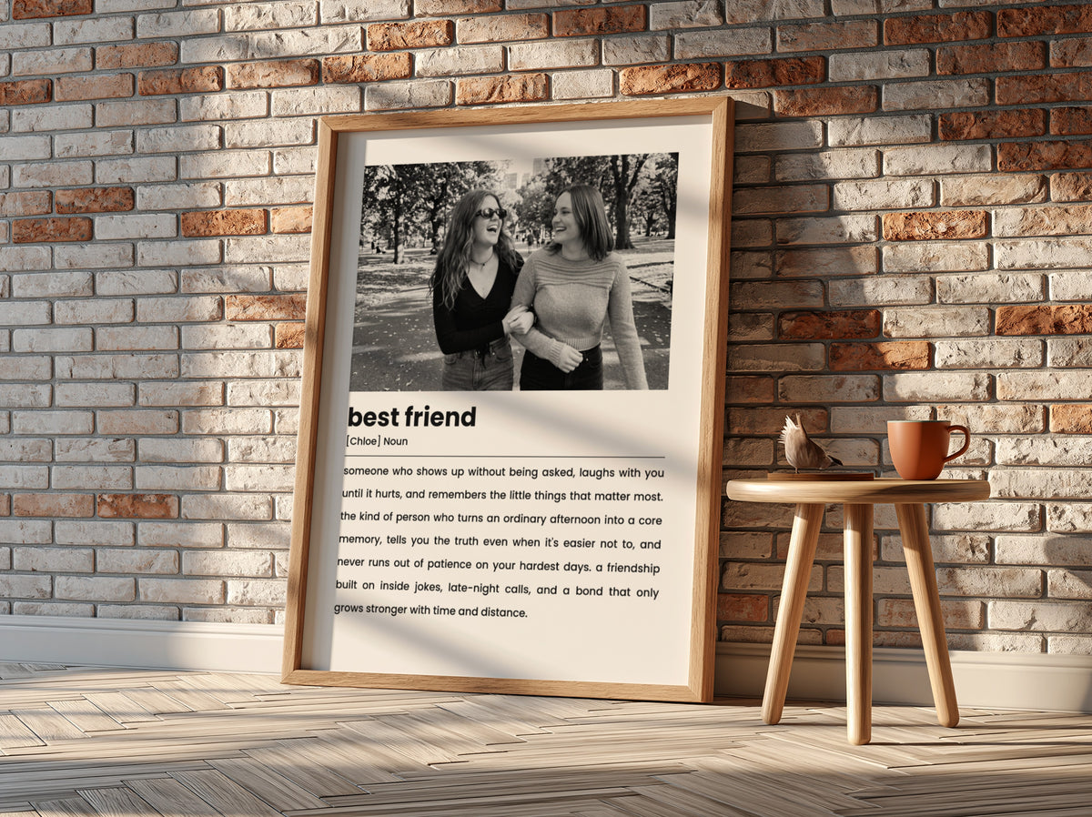 Personalised Best Friend Definition Photo Poster