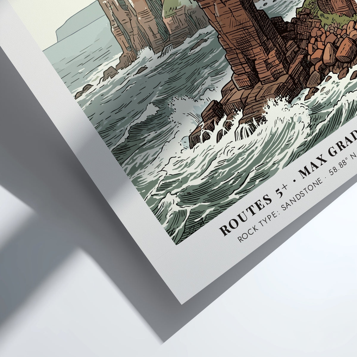 Poster featuring the red sandstone Old Man of Hoy sea stack in Scotland