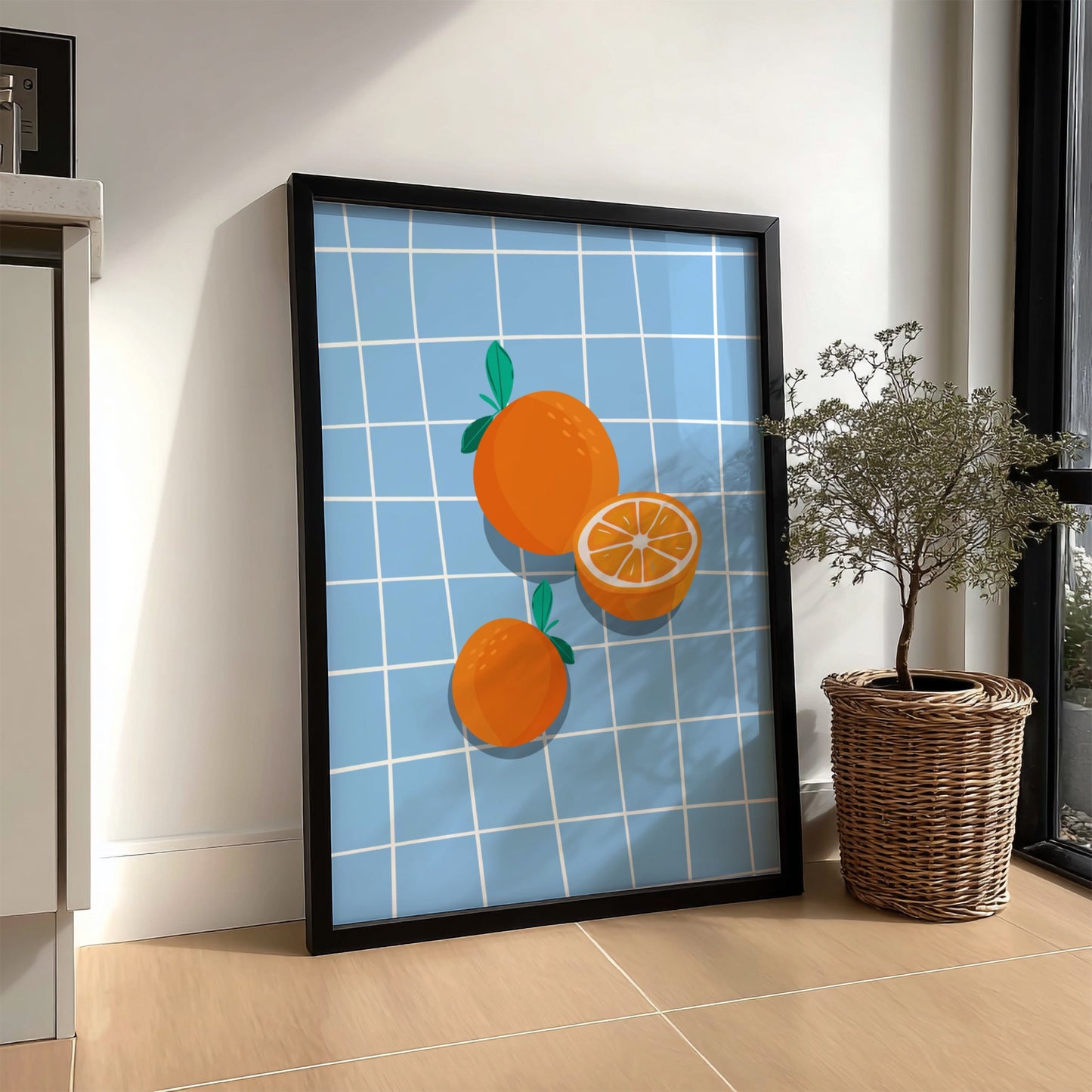 Oranges Poster - Vibrant Fresh Citrus Wall Art Print