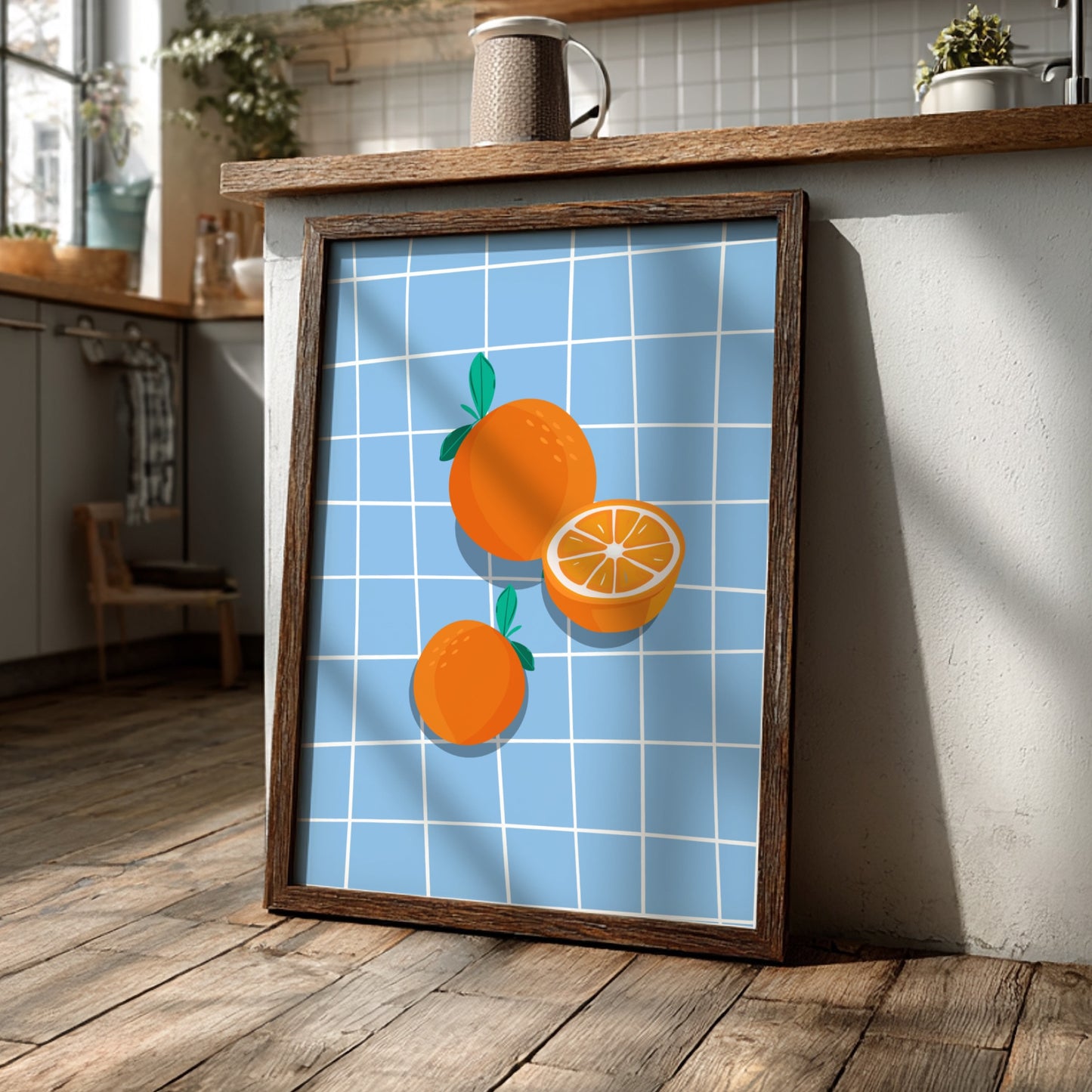 Oranges Poster - Vibrant Fresh Citrus Wall Art Print