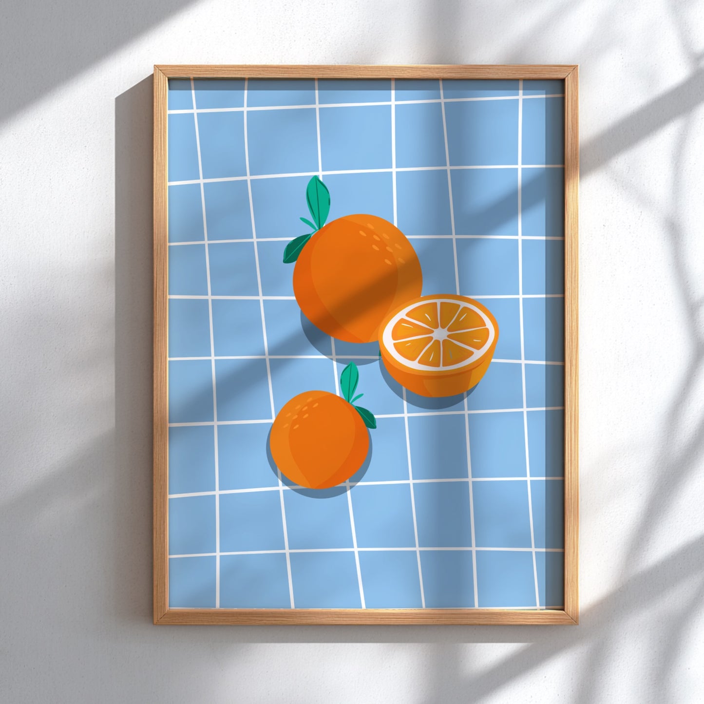 Oranges Poster - Vibrant Fresh Citrus Wall Art Print