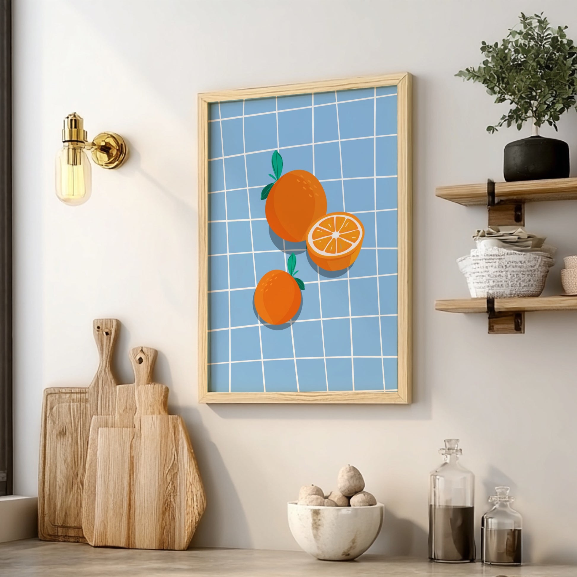 Oranges Poster - Vibrant Fresh Citrus Wall Art Print