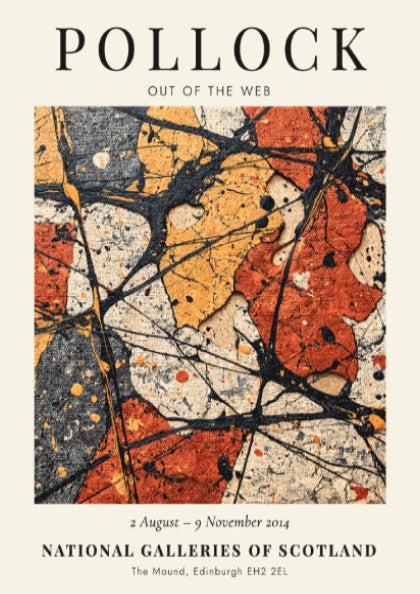 Wall art poster featuring Jackson Pollock Out of the Web abstract drip painting design