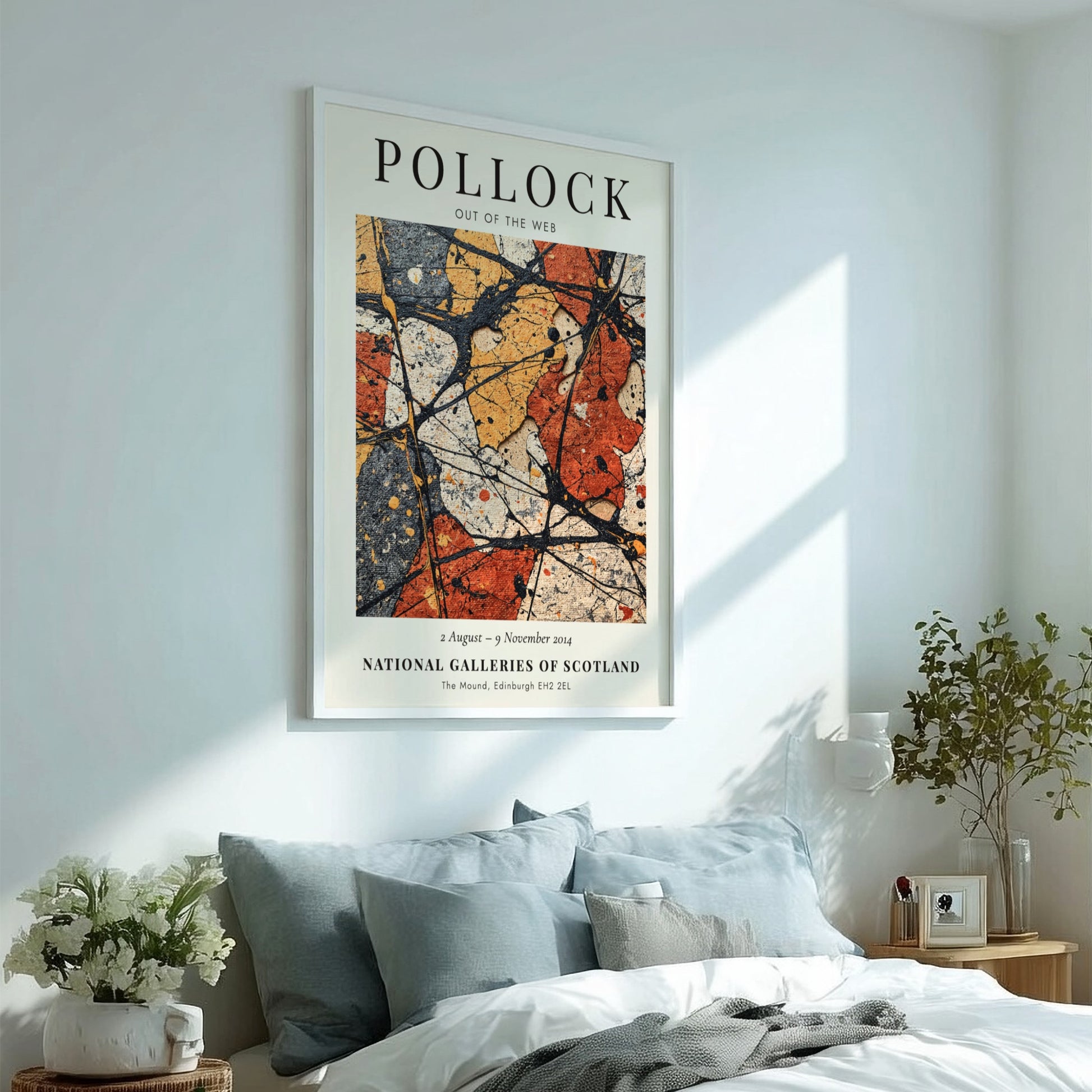 Wall art poster featuring Jackson Pollock Out of the Web abstract drip painting design