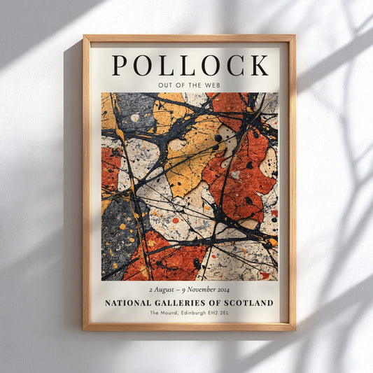 Wall art poster featuring Jackson Pollock Out of the Web abstract drip painting design