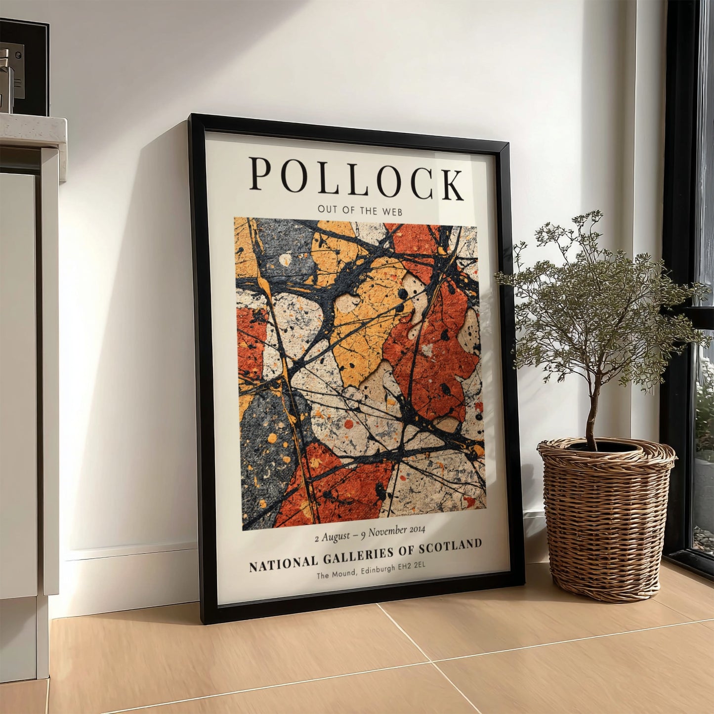 Wall art poster featuring Jackson Pollock Out of the Web abstract drip painting design