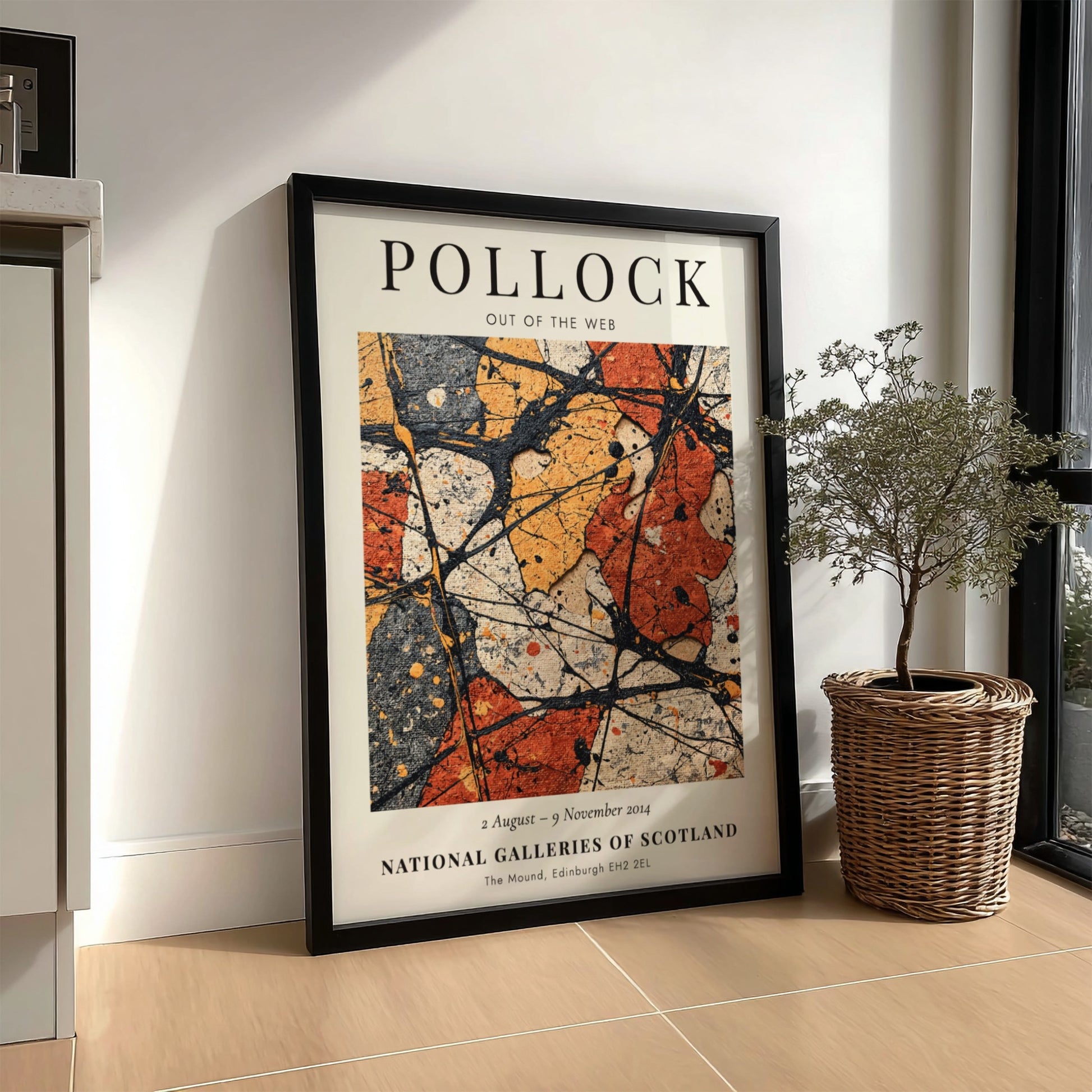 Wall art poster featuring Jackson Pollock Out of the Web abstract drip painting design