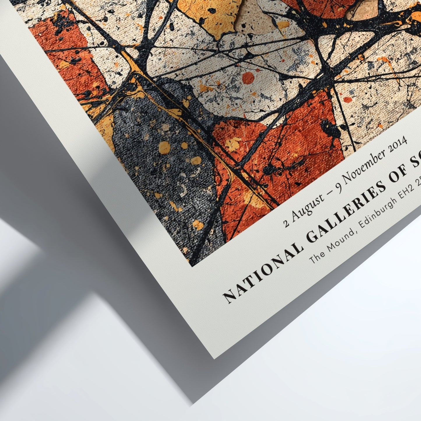 Wall art poster featuring Jackson Pollock Out of the Web abstract drip painting design