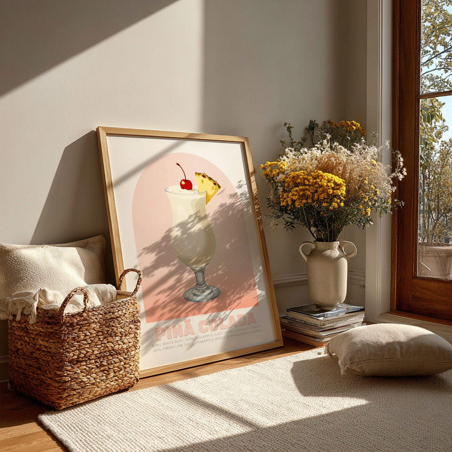 Pina Colada Cocktail Poster - Drinks Wall Art