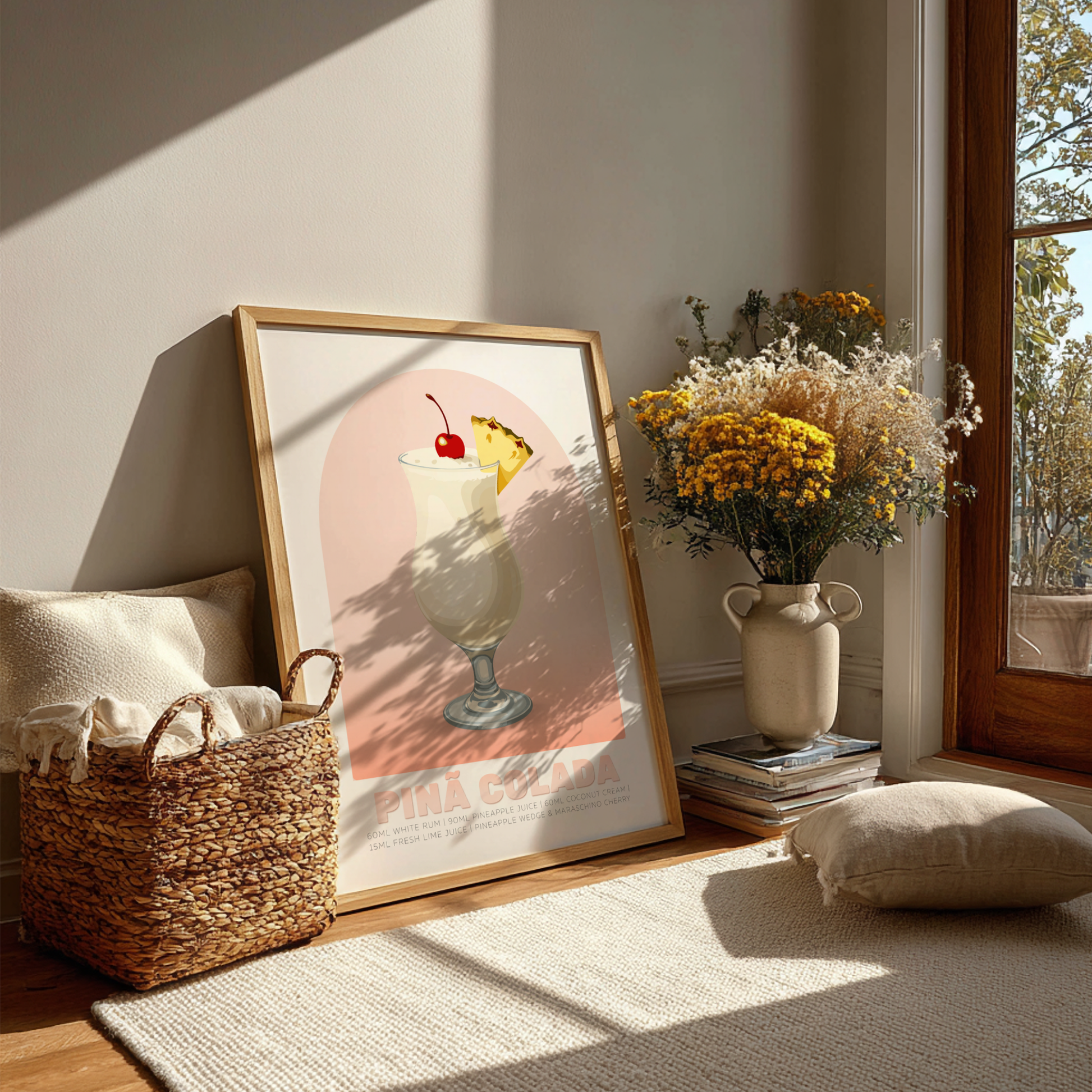 Pina Colada Cocktail Poster - Drinks Wall Art