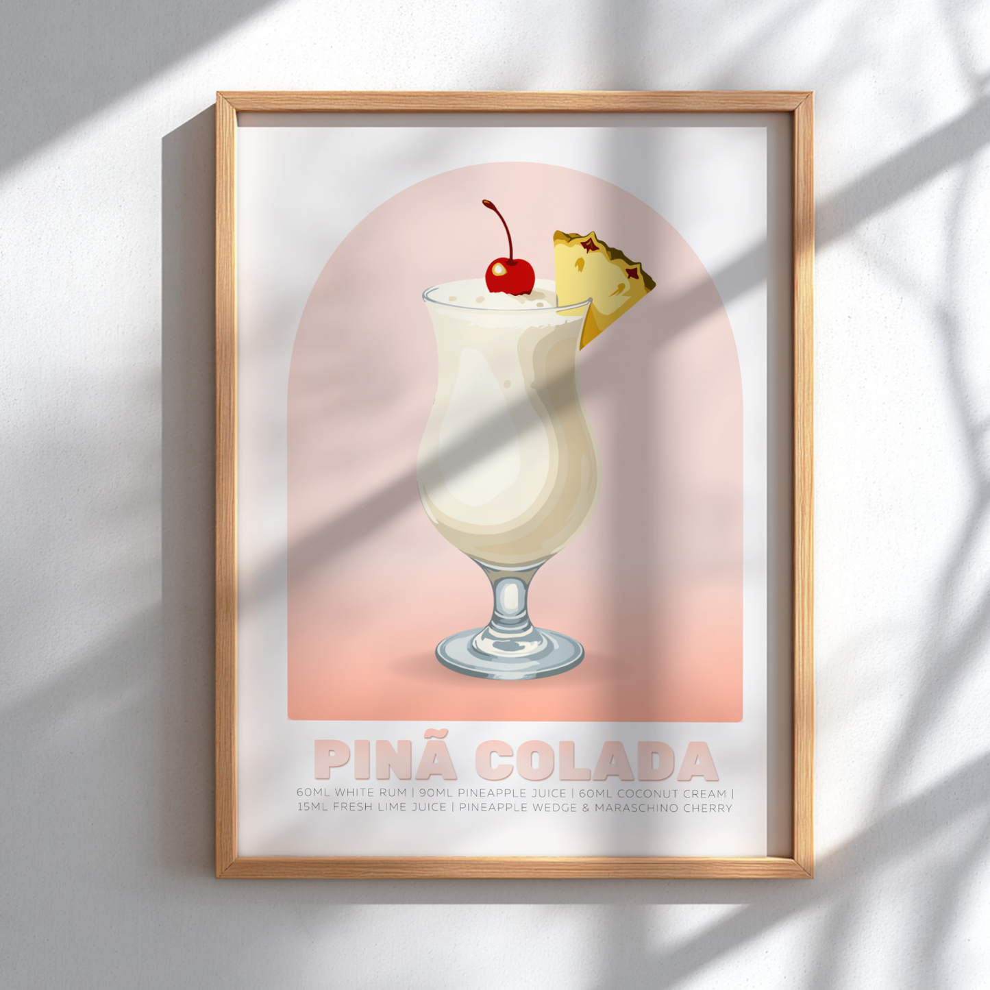 Pina Colada Cocktail Poster - Drinks Wall Art