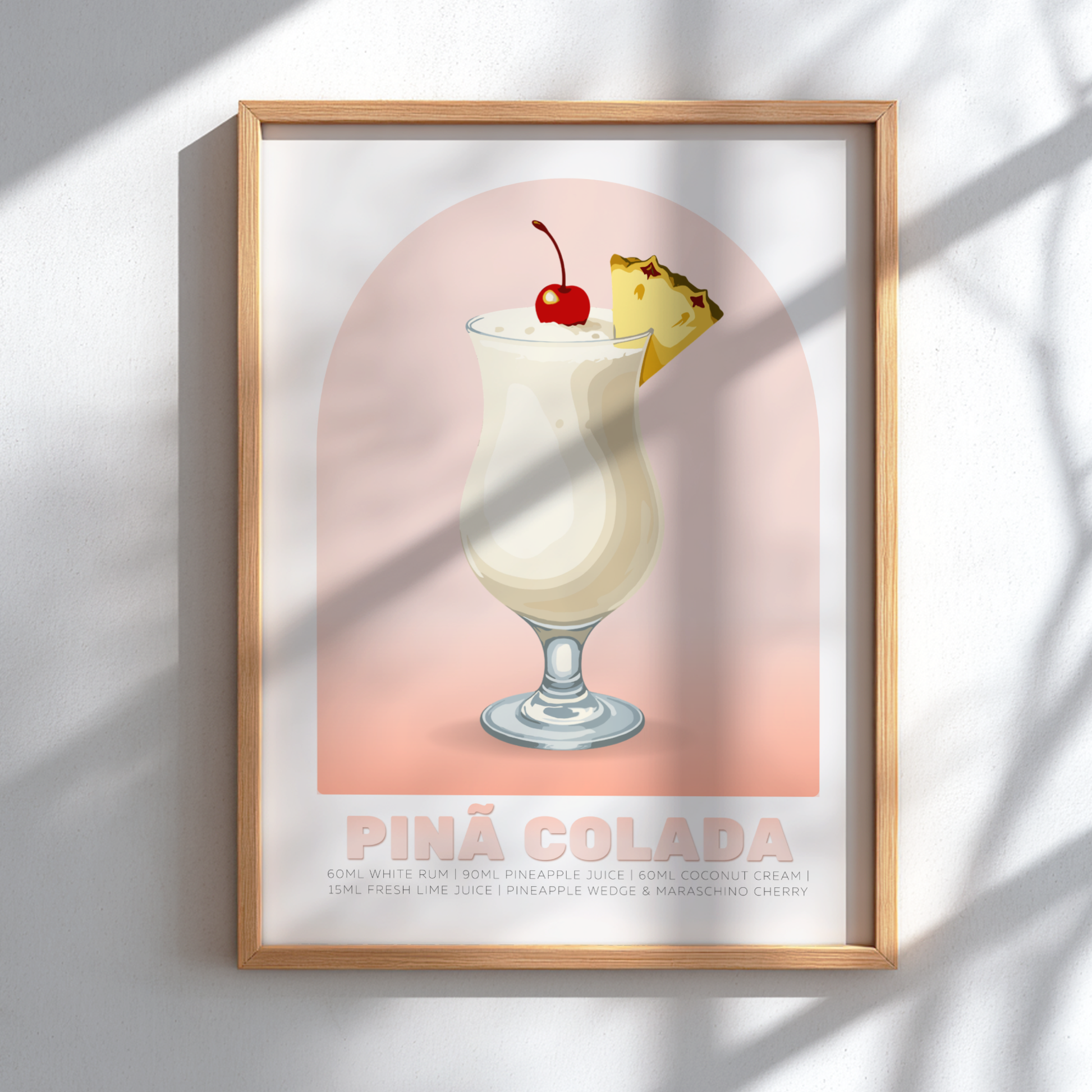 Pina Colada Cocktail Poster - Drinks Wall Art