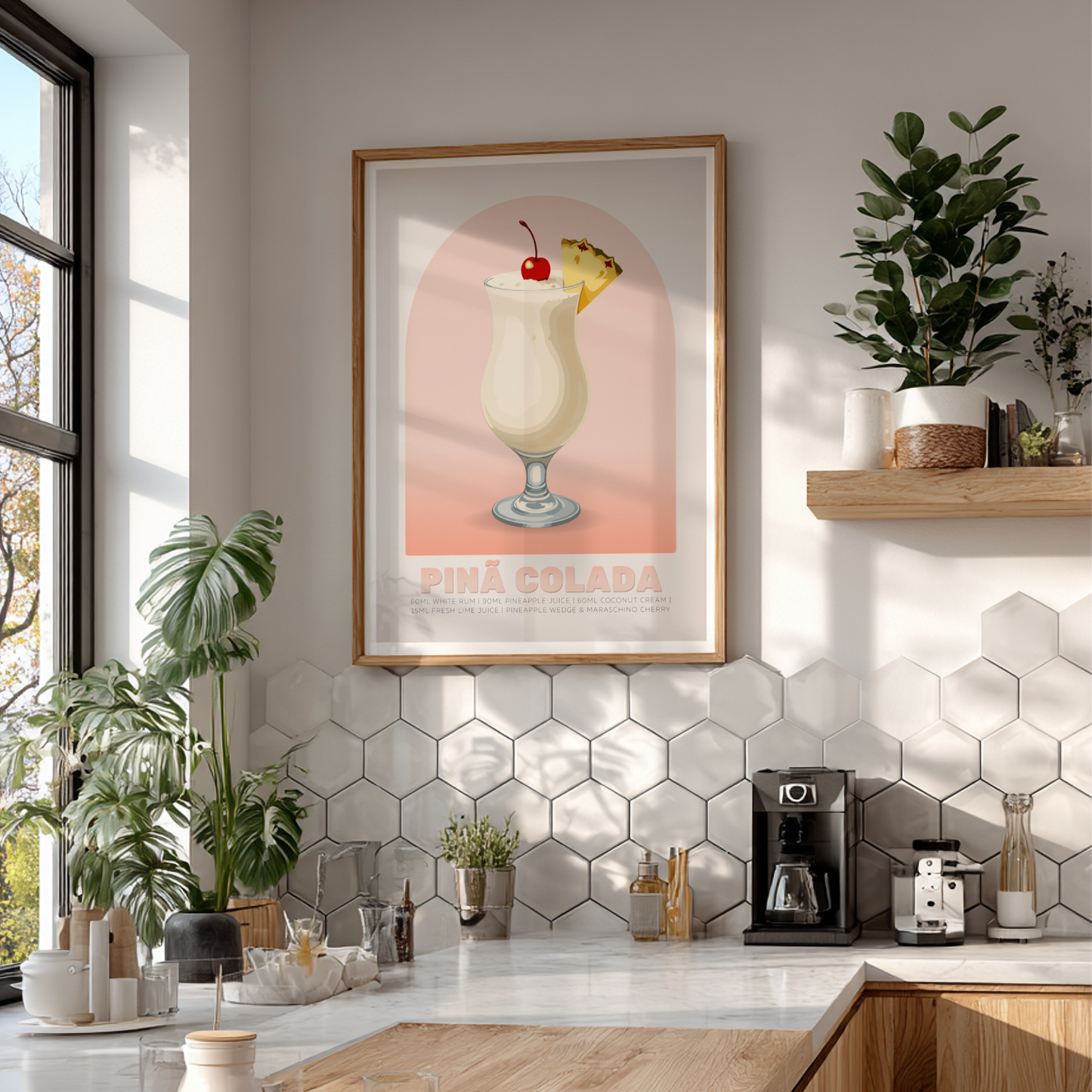 Pina Colada Cocktail Poster - Drinks Wall Art