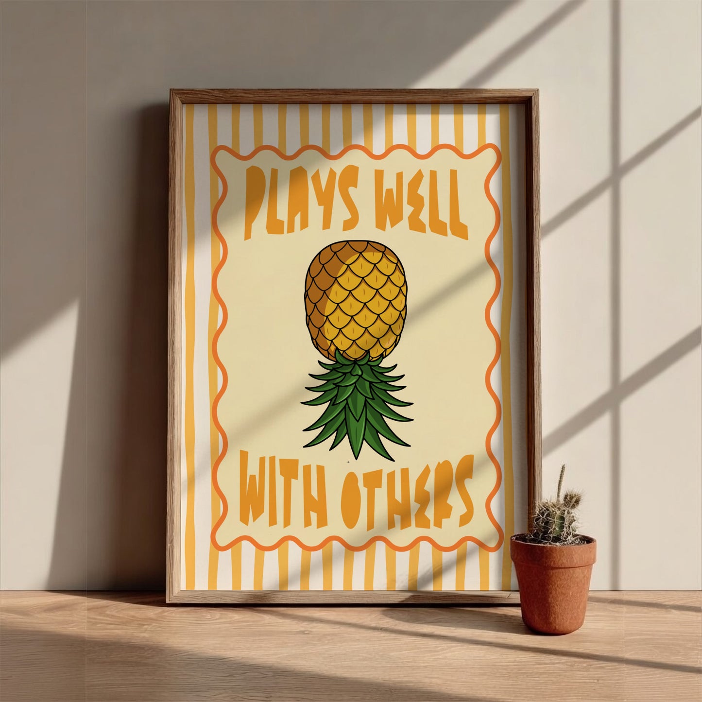 Pineapple - Plays Well With Others - Kitchen Wall Art