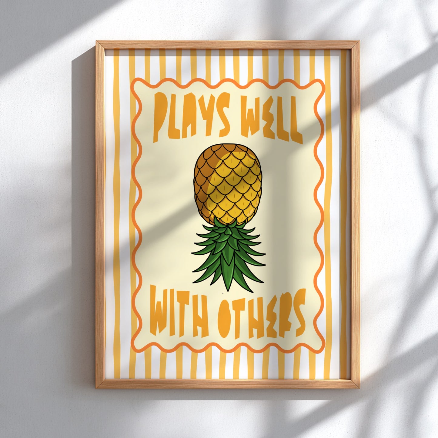 Pineapple - Plays Well With Others - Kitchen Wall Art