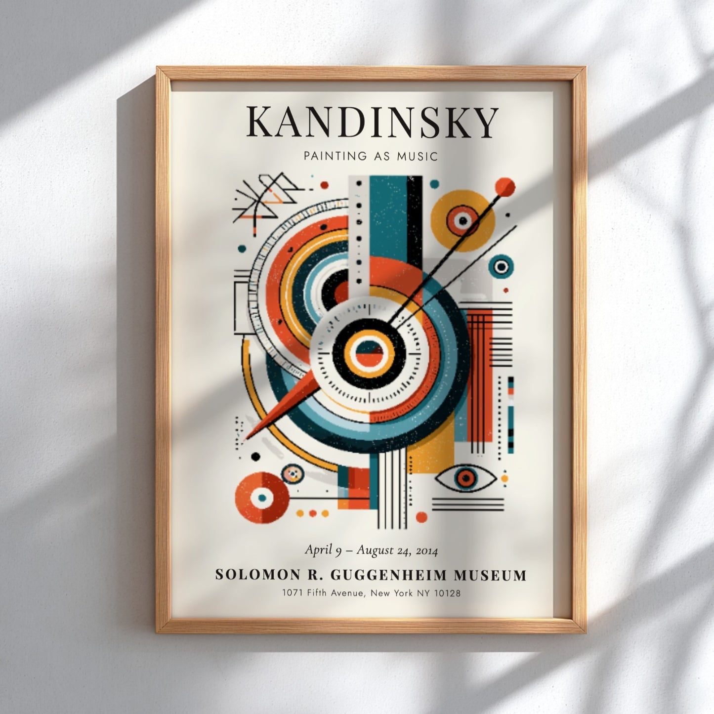 Kandinsky inspired poster featuring geometric shapes and vibrant colors